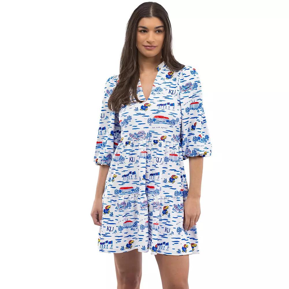 Women's Smith & Quinn  Royal/White Kansas Jayhawks Tailgate Tory Dress, Size: Large, Blue Product Image