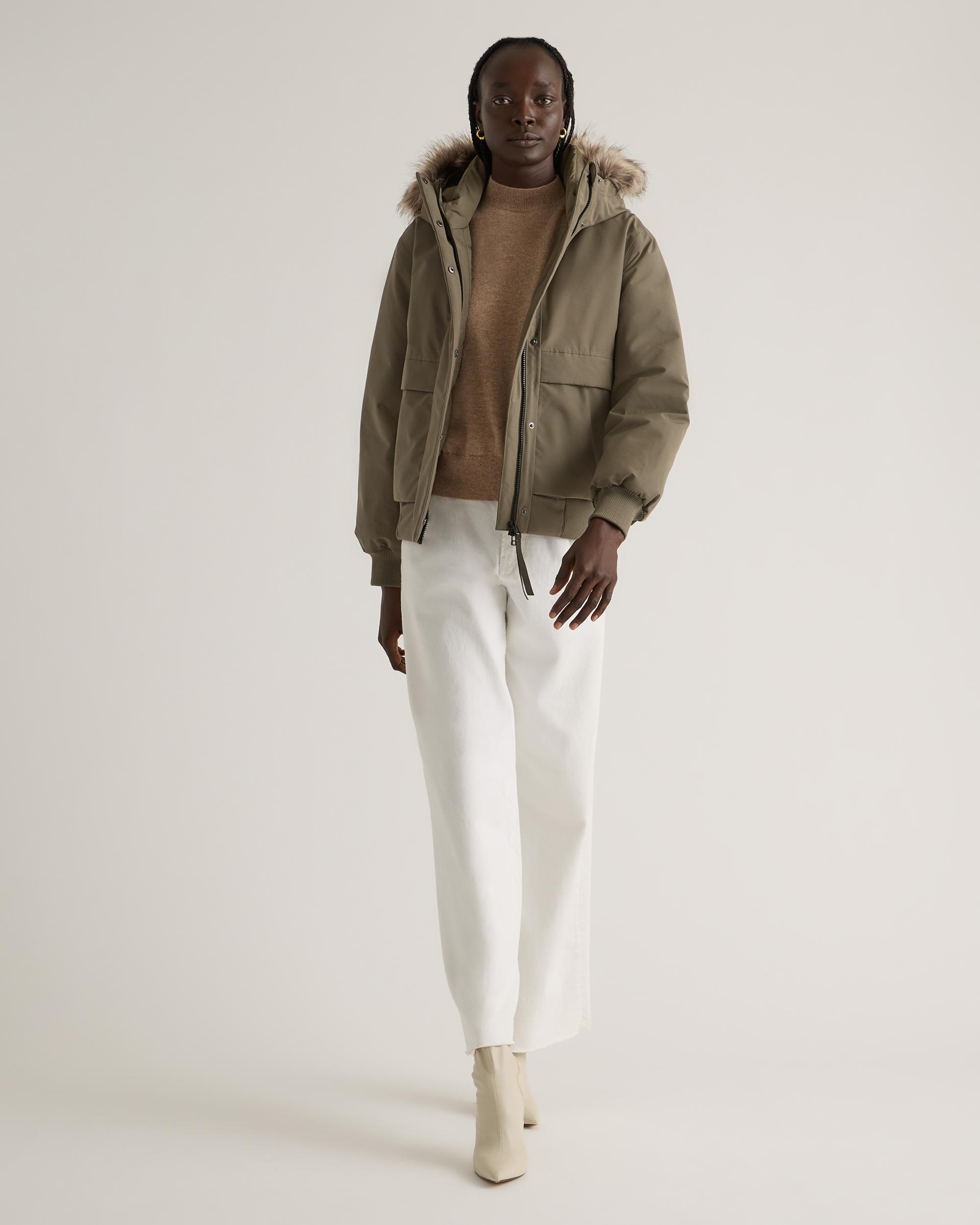 Quince | Women's Responsible Down Hooded Short Parka Size XS, Recycled Polyester Product Image