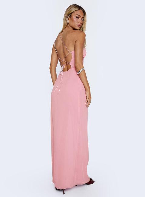 Kiss Of Life Chiffon Maxi Dress Pink Product Image