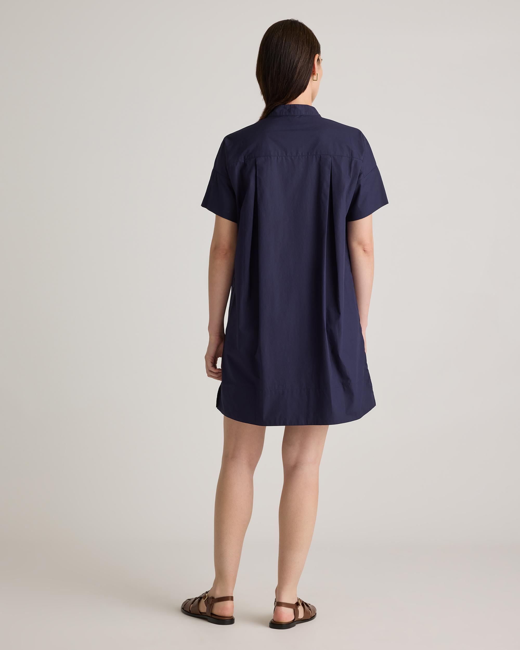 Quince | Women's Short Sleeve Shirt Dress Organic Cotton Product Image
