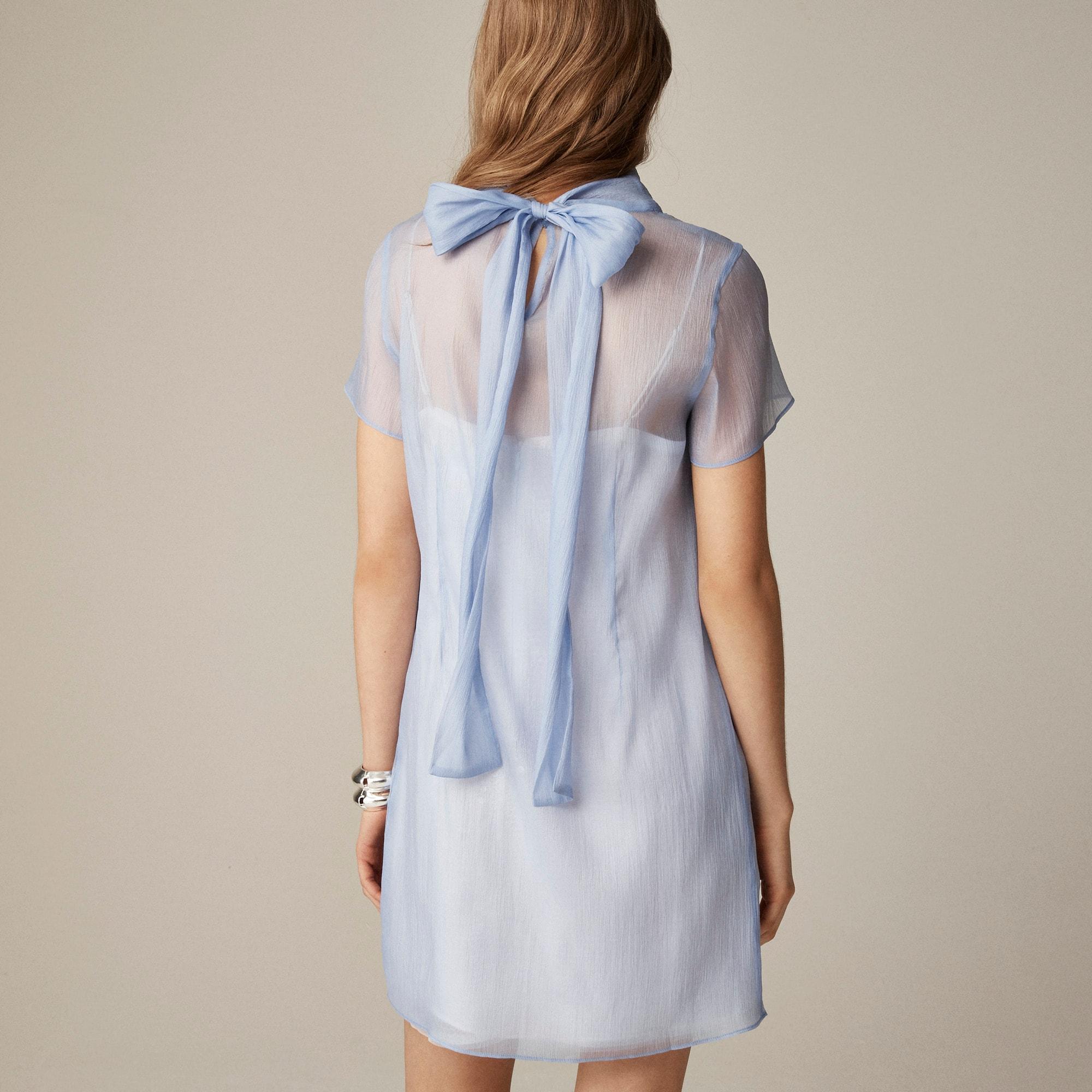 Collection bow-tie slip dress in organza Product Image