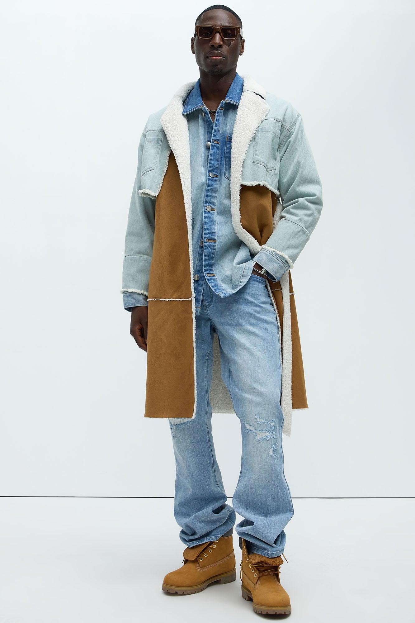 Sun Faded Denim Work Shirt - Light Wash Product Image