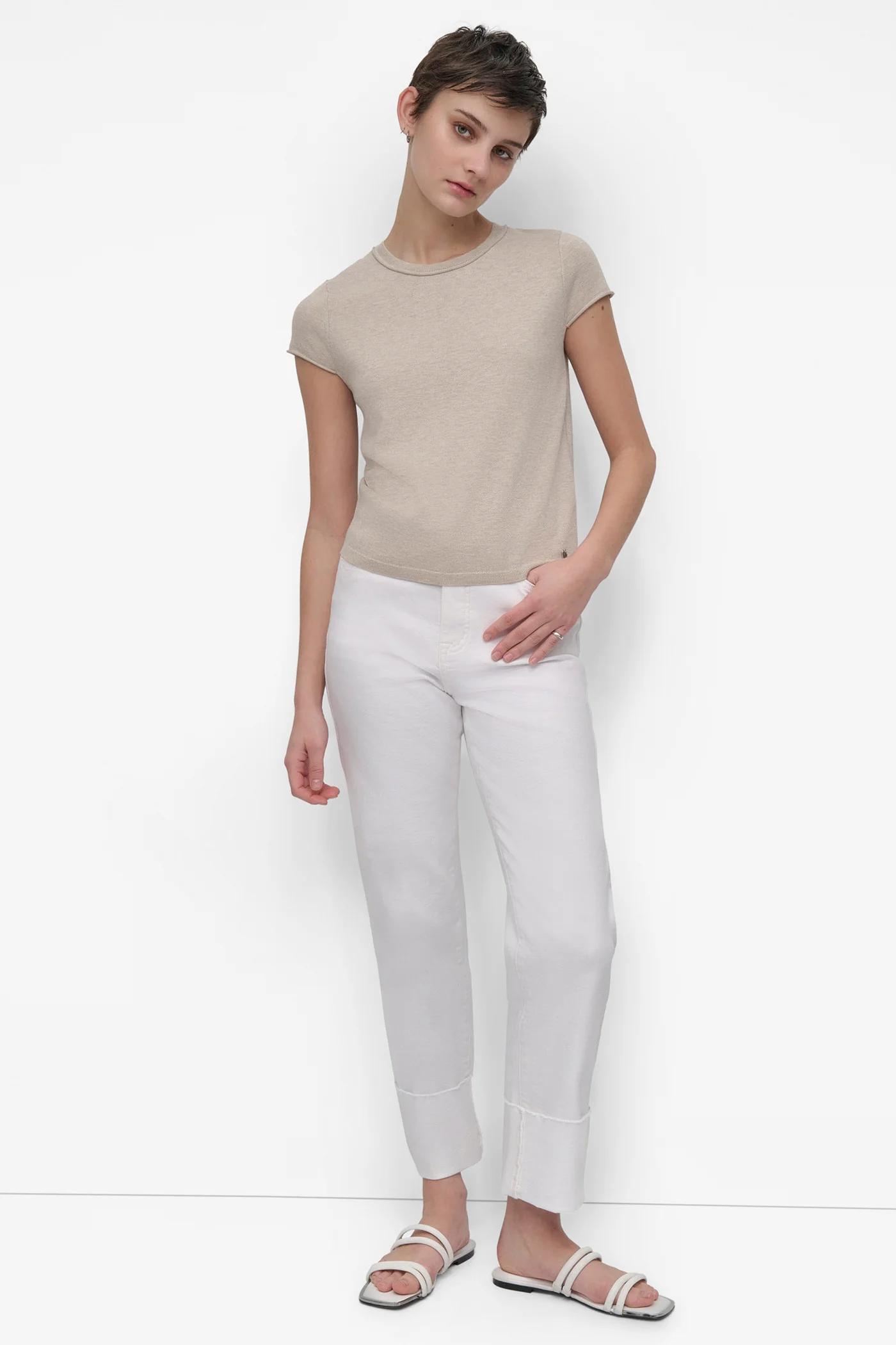 CAP SLEEVE CREW NECK KNIT Product Image