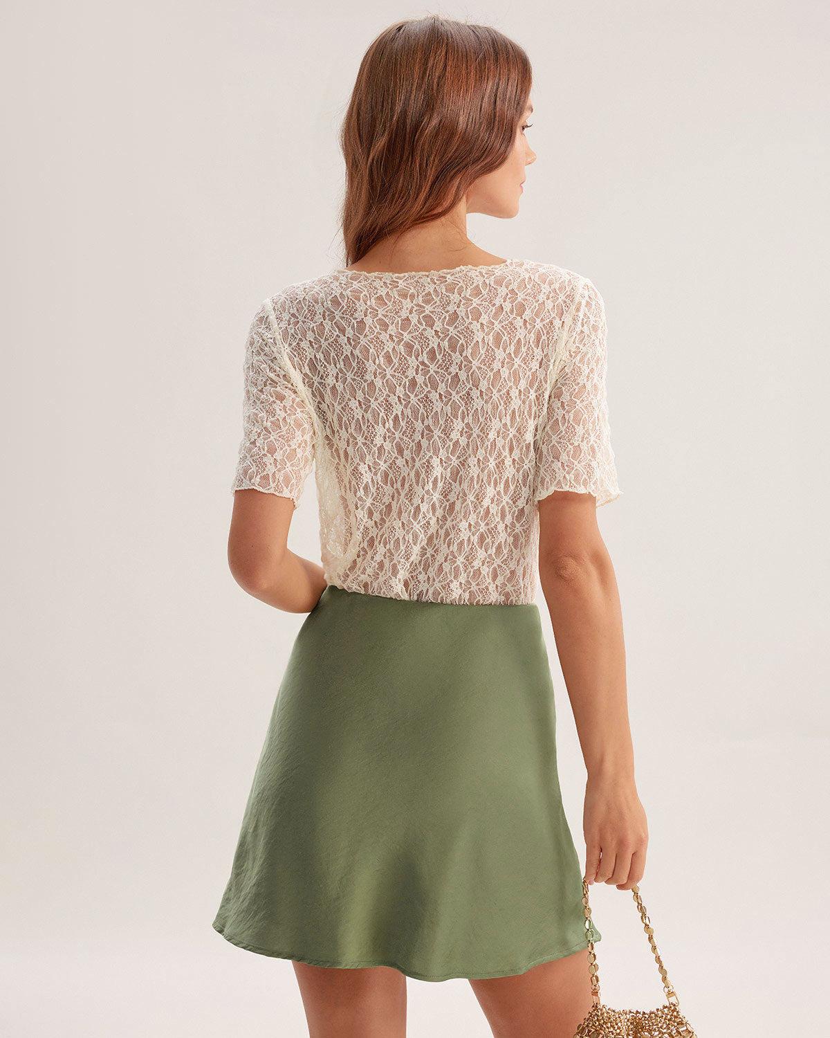 Beige Round Neck Textured Half Sleeve Tee Product Image