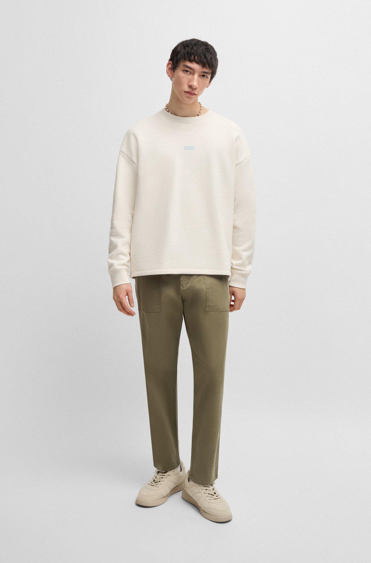 Tapered-fit trousers in stretch-cotton twill Product Image