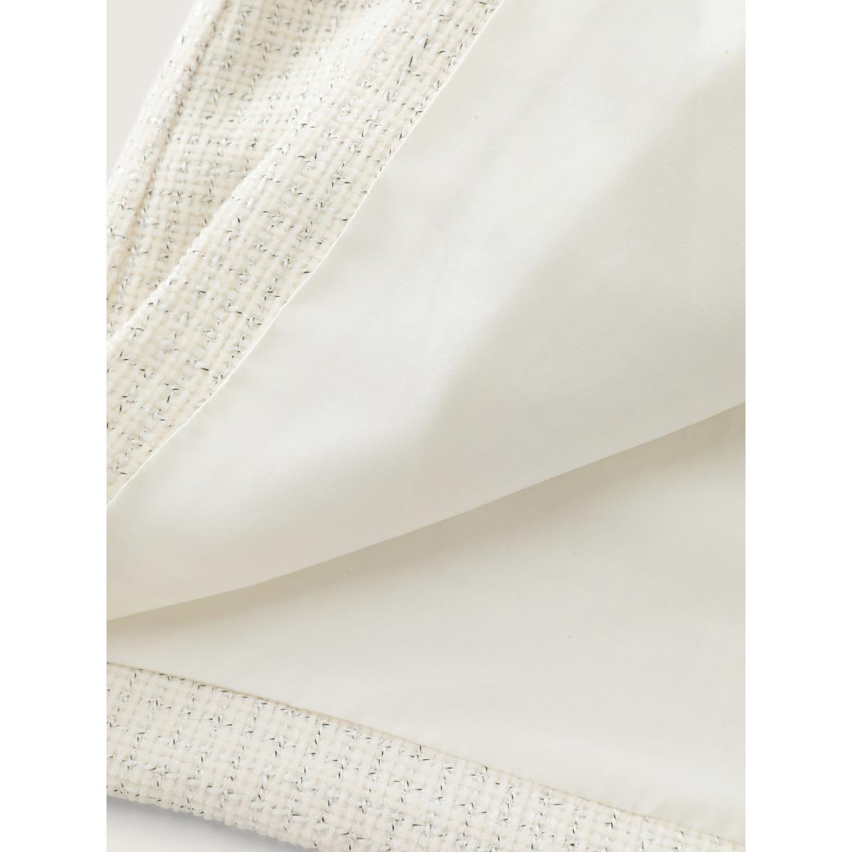 Plus Size Tweed Bowknot Cropped Coat Women Ivory Timeless Texture Ladies Elegant Winter Coats BloomChic 30/6X Product Image