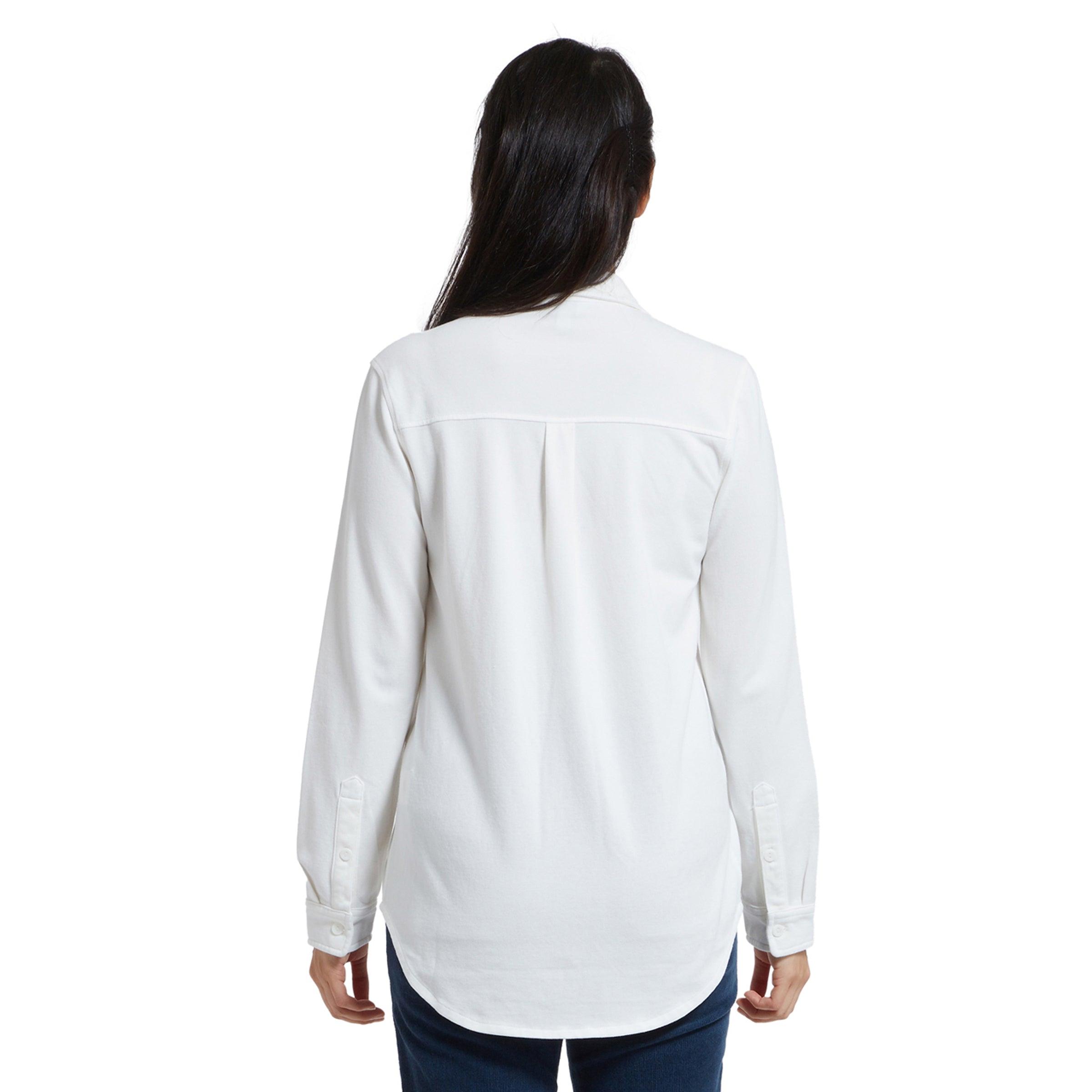 Slim Knit Women's Long Sleeve Shirts - Eggshell (Final Sale) Female Product Image