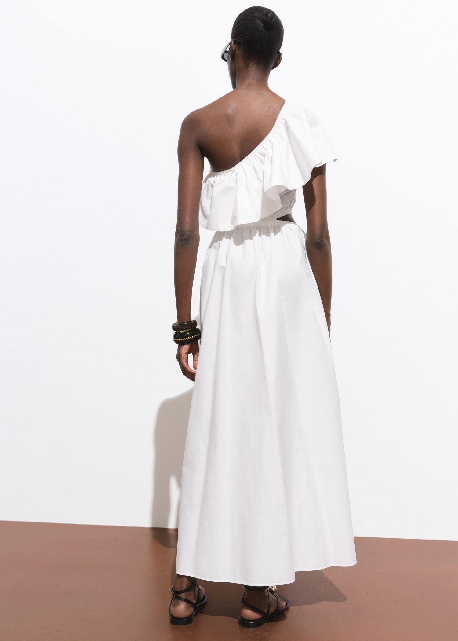 Asymmetrical dress with cut-out - Women | MANGO USA Product Image