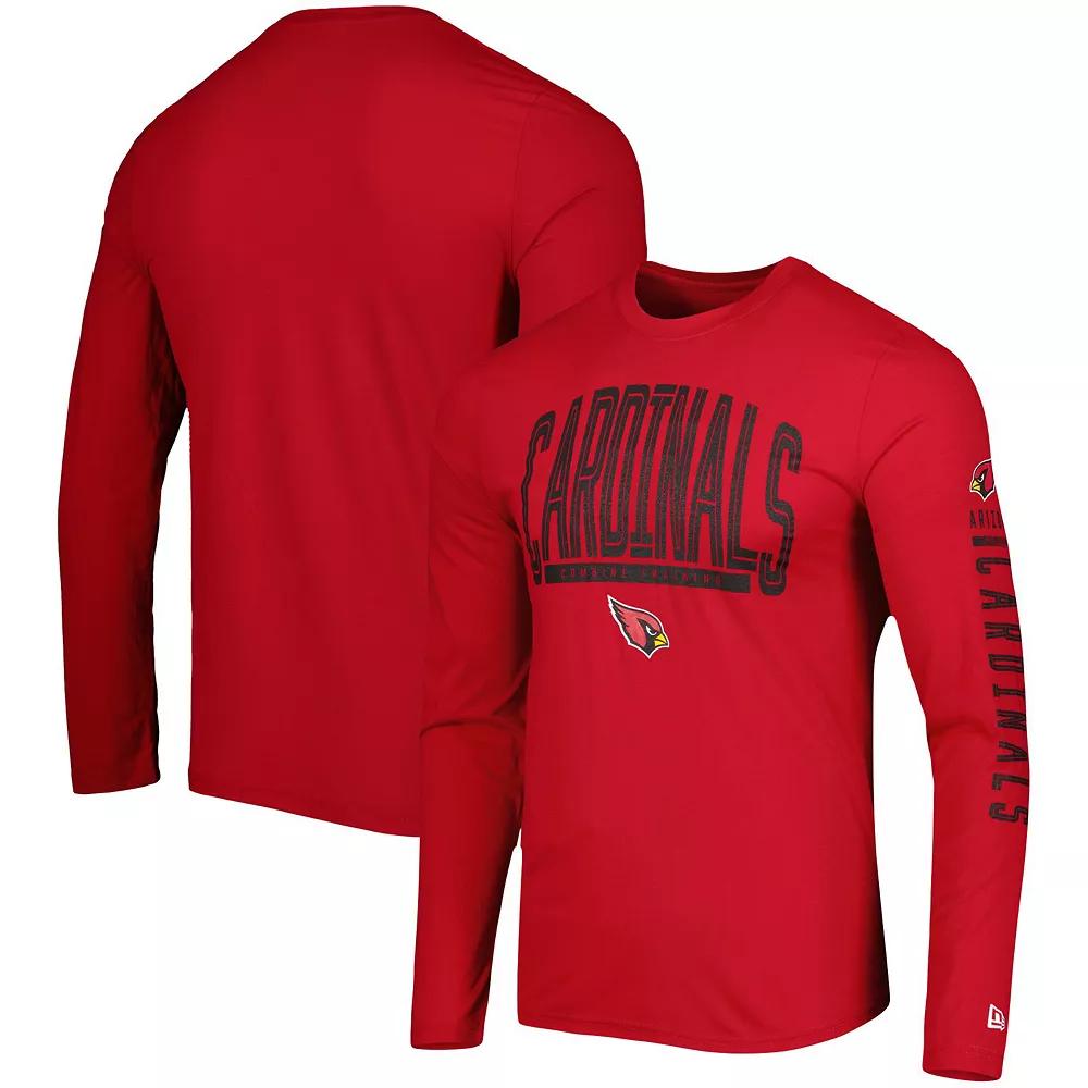 Men's New Era Cardinal Arizona Cardinals Combine Authentic Home Stadium Long Sleeve T-Shirt, Size: 2XL, Red Product Image