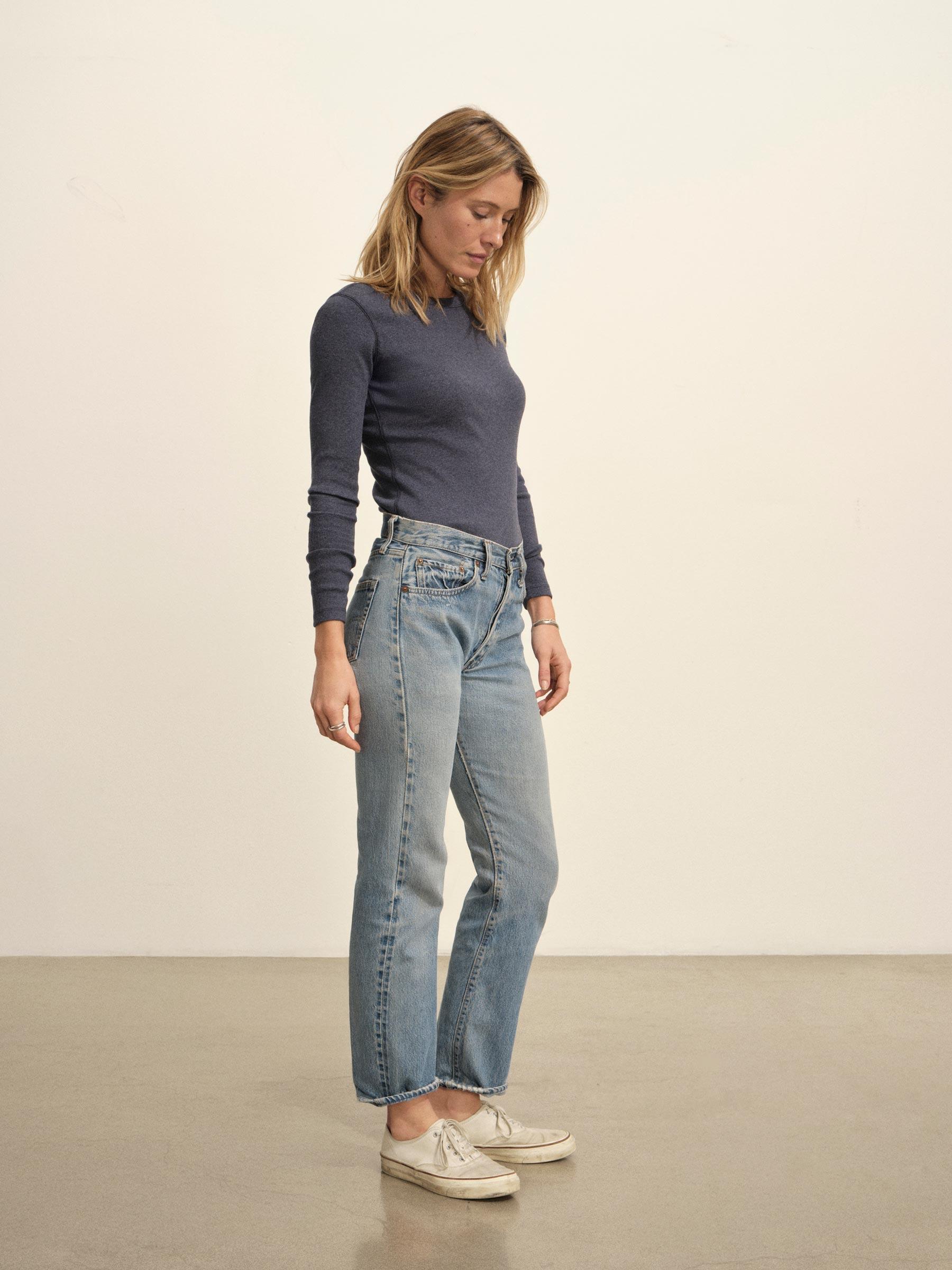 Marled Tidepool Surplus Rib L/S Crew Product Image