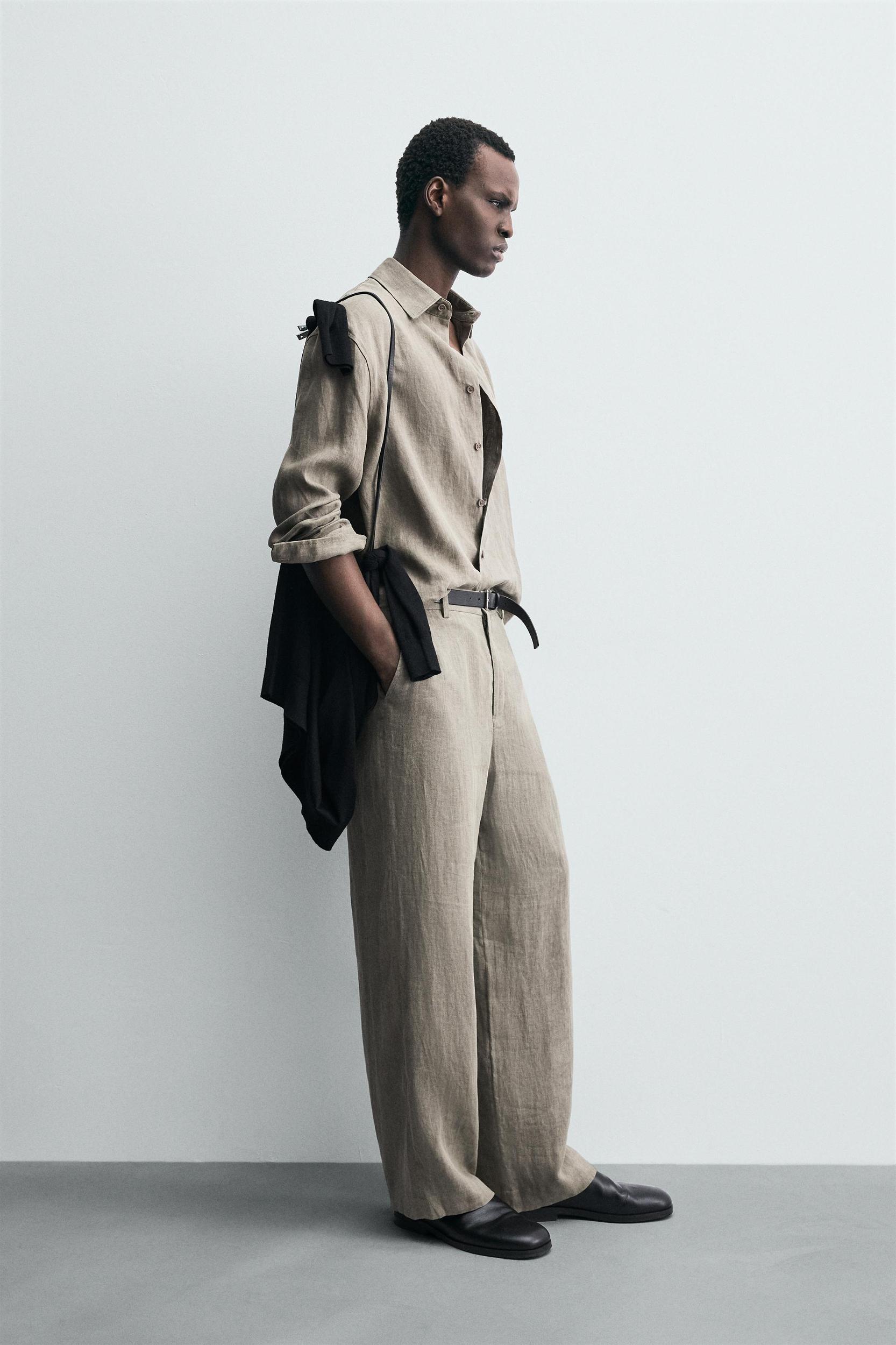 WASHED 100% LINEN SHIRT Product Image