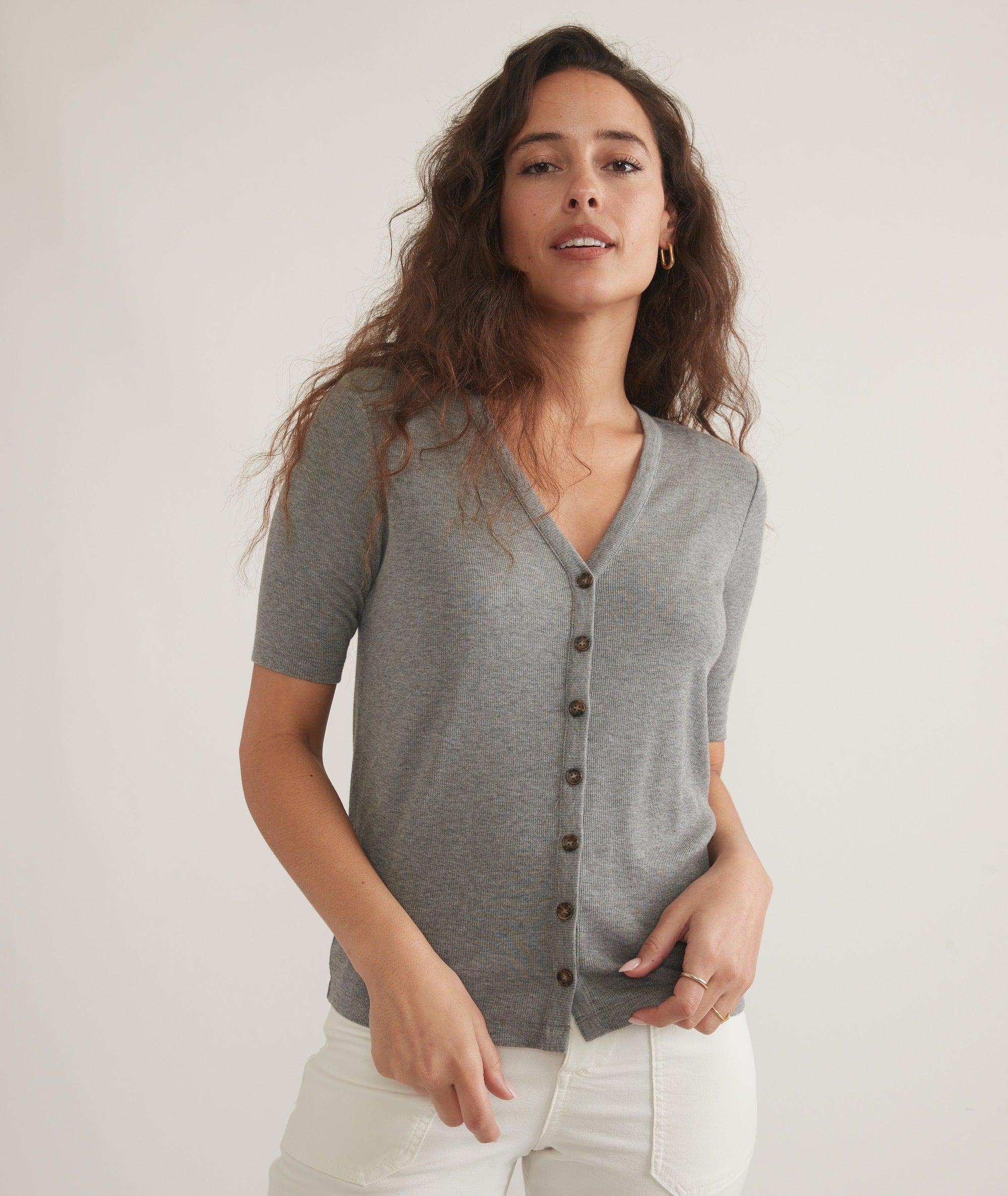 Lexi Rib Button Top Product Image