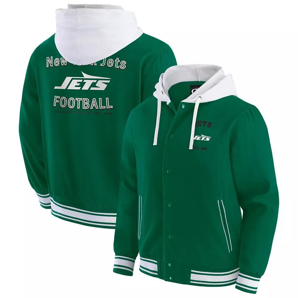 Men's Darius Rucker Collection by Fanatics Green New York Jets Full-Snap Hoodie Jacket,  Product Image