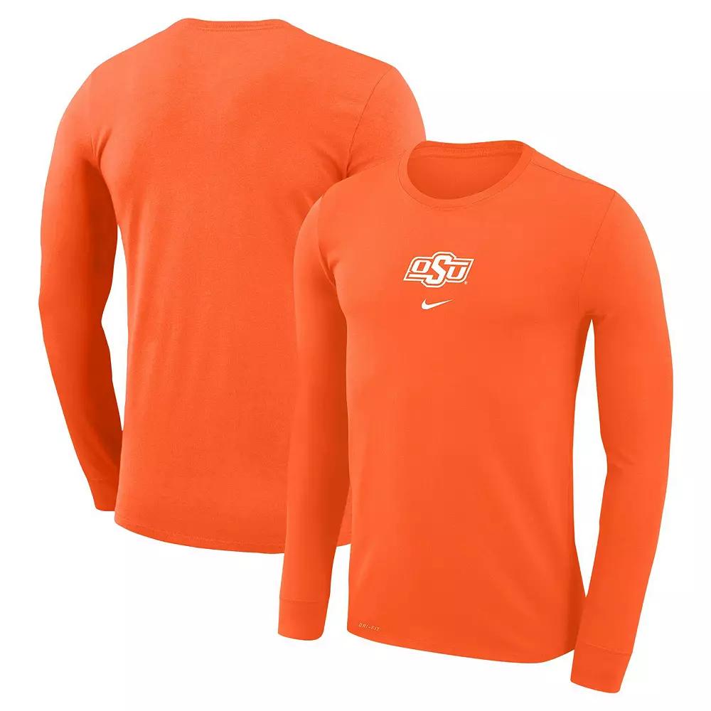 Men's Nike Orange Oklahoma State Cowboys Basketball Shootaround Long Sleeve T-Shirt,  Product Image