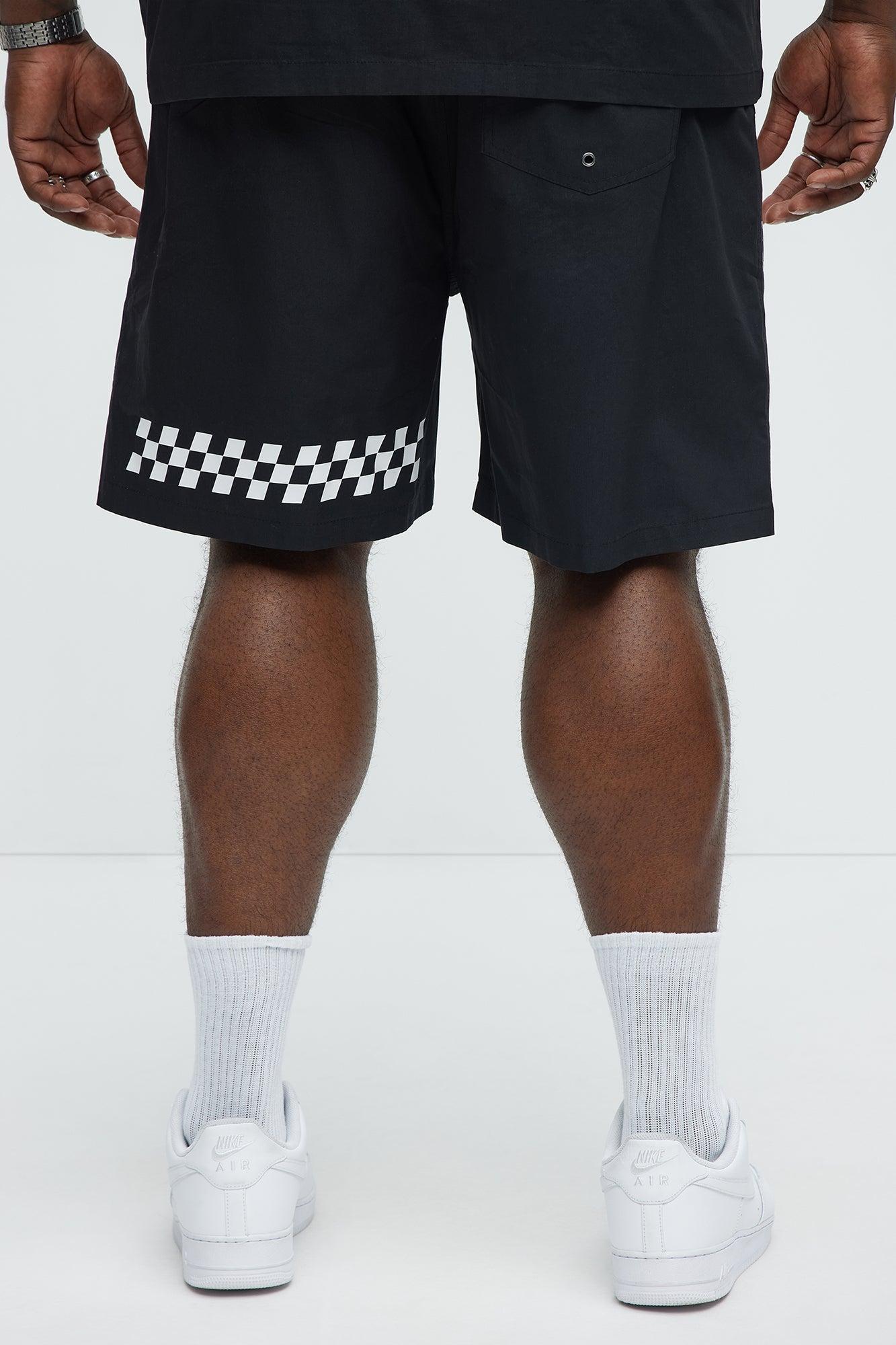 Racing Club Relaxed Drawstring Shorts - Black Product Image