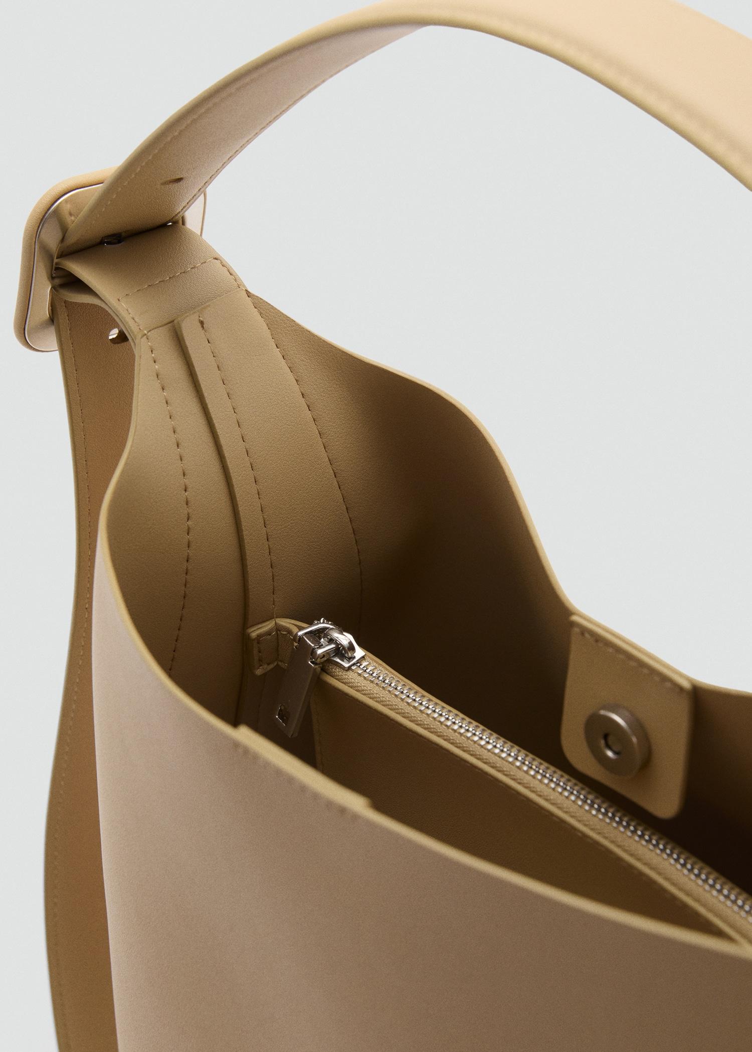 Leather effect bucket bag - Women | MANGO USA Product Image