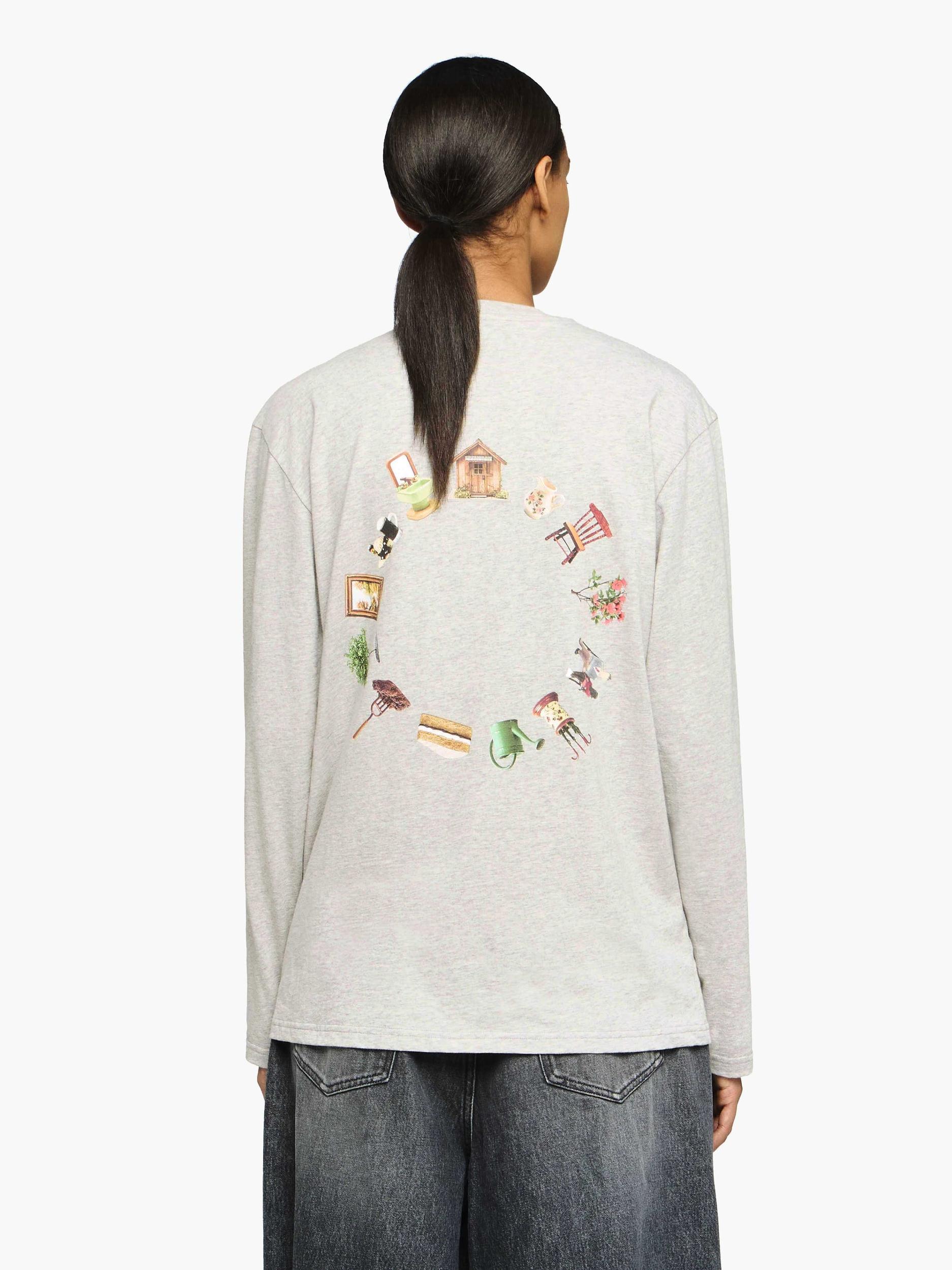 LONG SLEEVE T-SHIRT WITH BACK LOGO PRINT Product Image