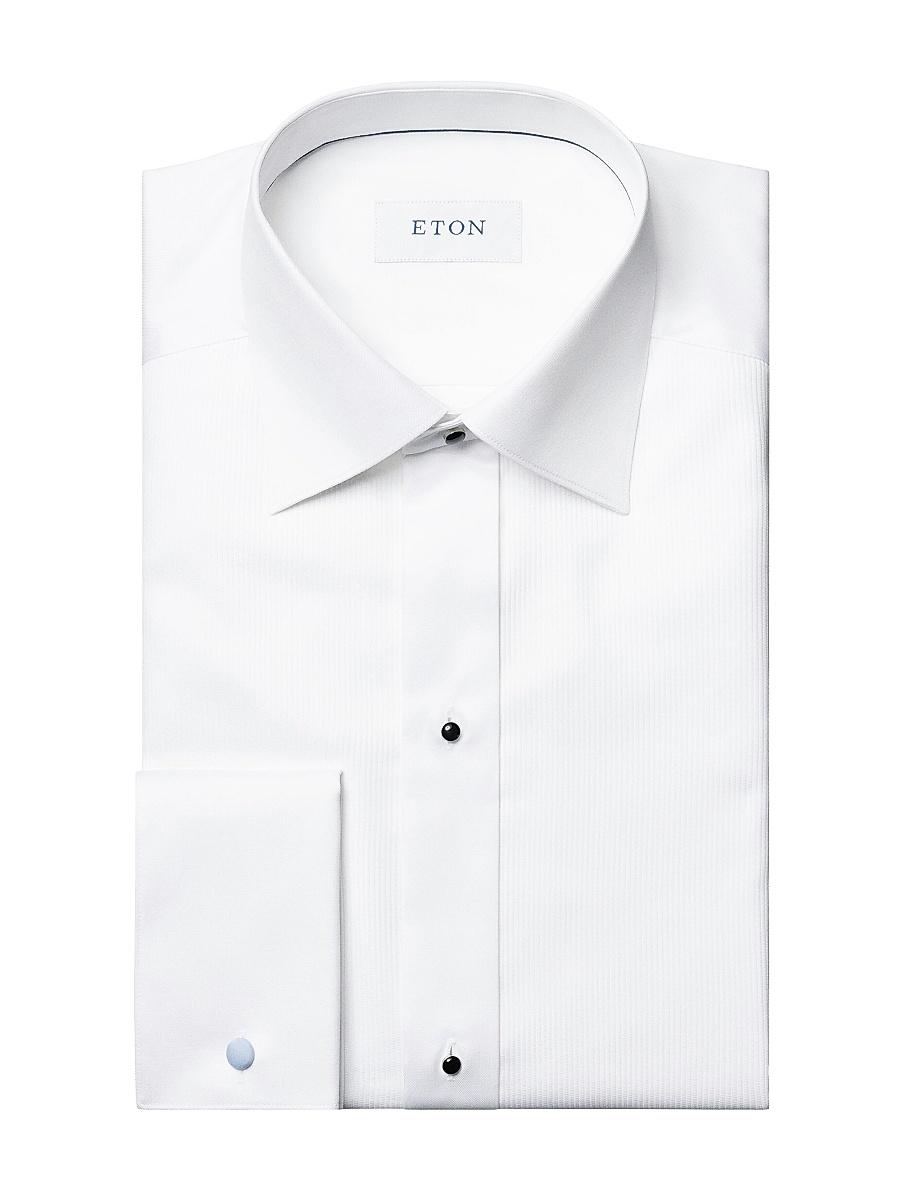 Mens Contemporary-Fit Pliss Bib Formal Shirt Product Image