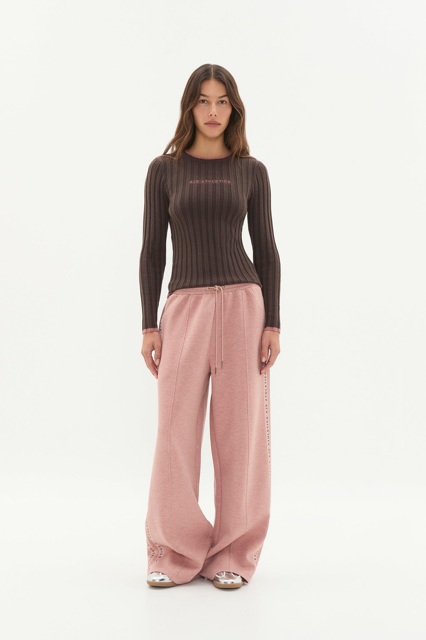 Long Sleeve Rib Knit Top 438 Product Image