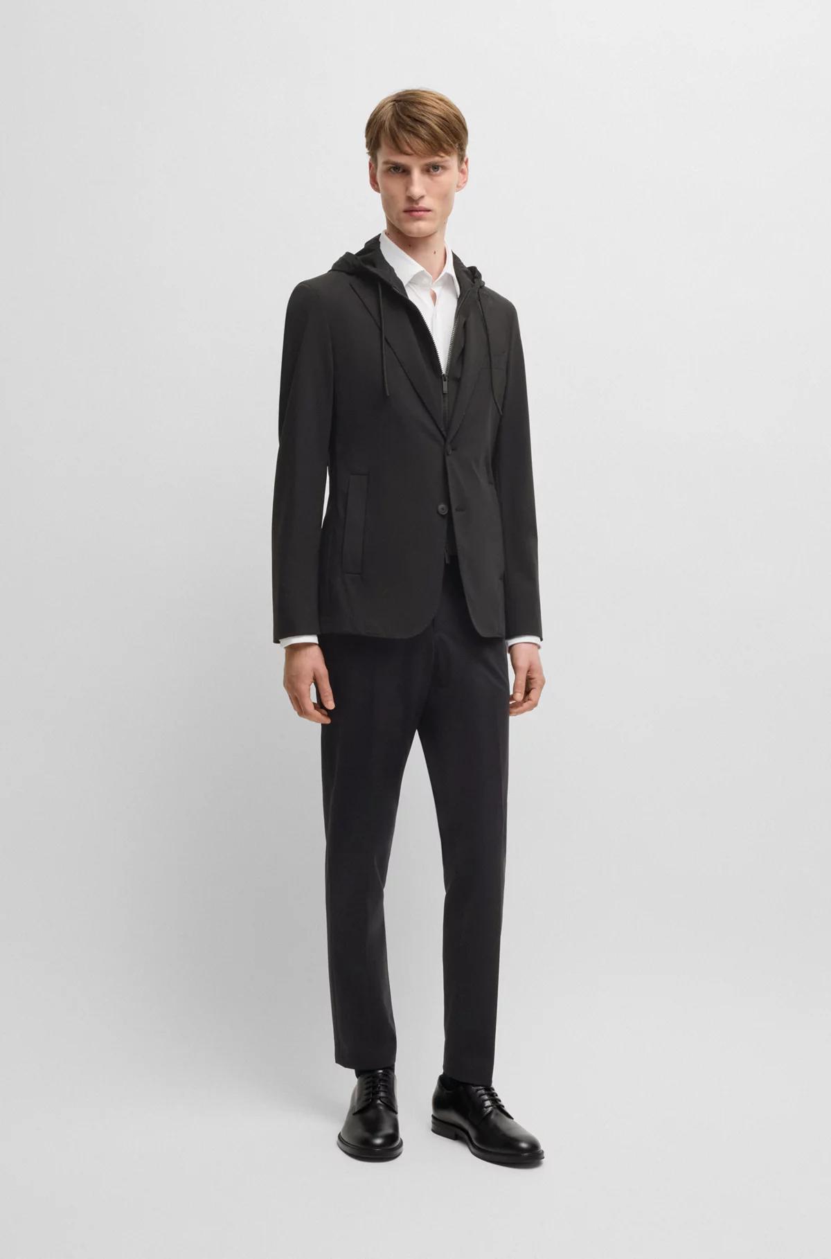 Boss Slim-Fit Jacket with Removable Hooded Inner Product Image