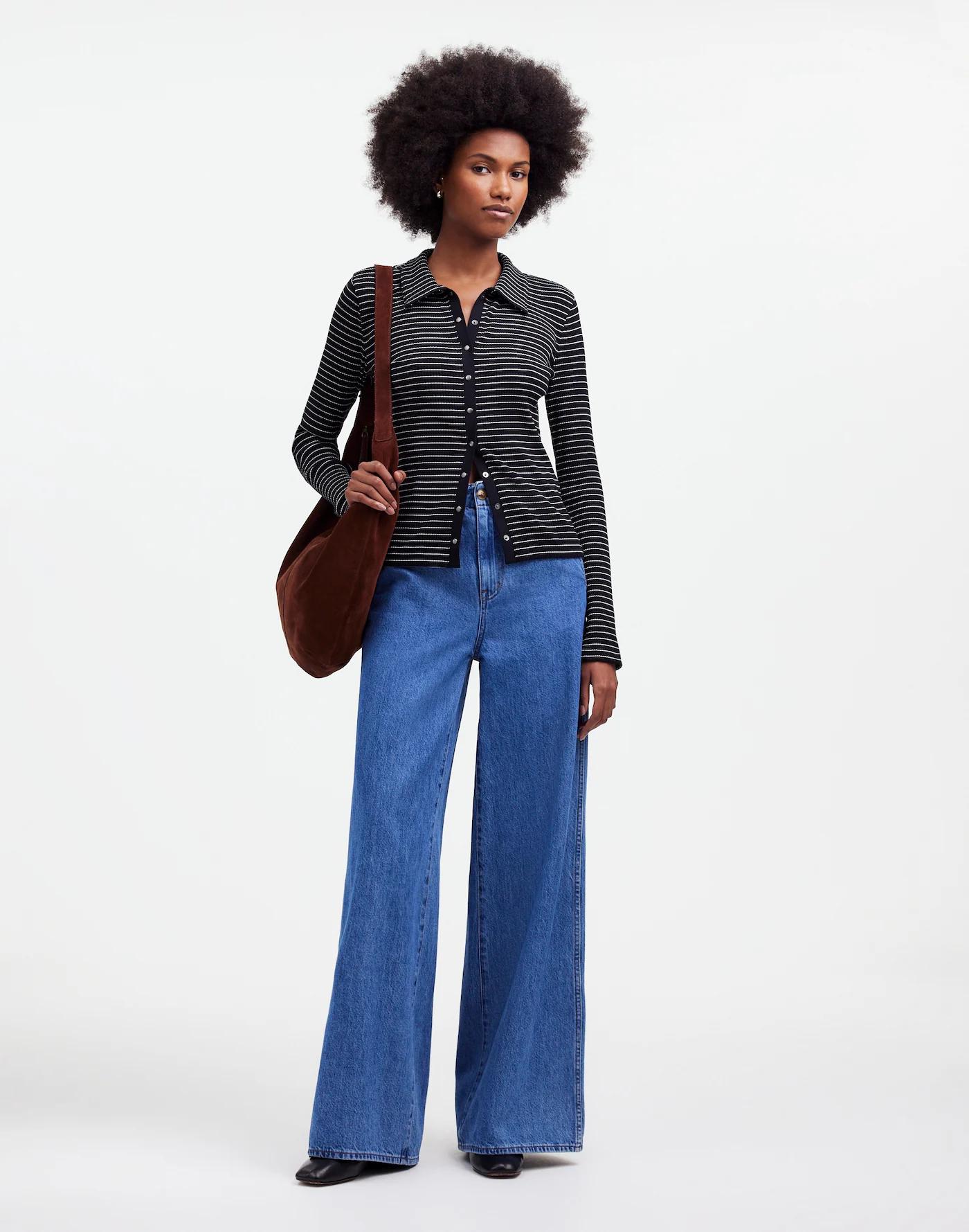 Snap-Front Cardigan Top Product Image