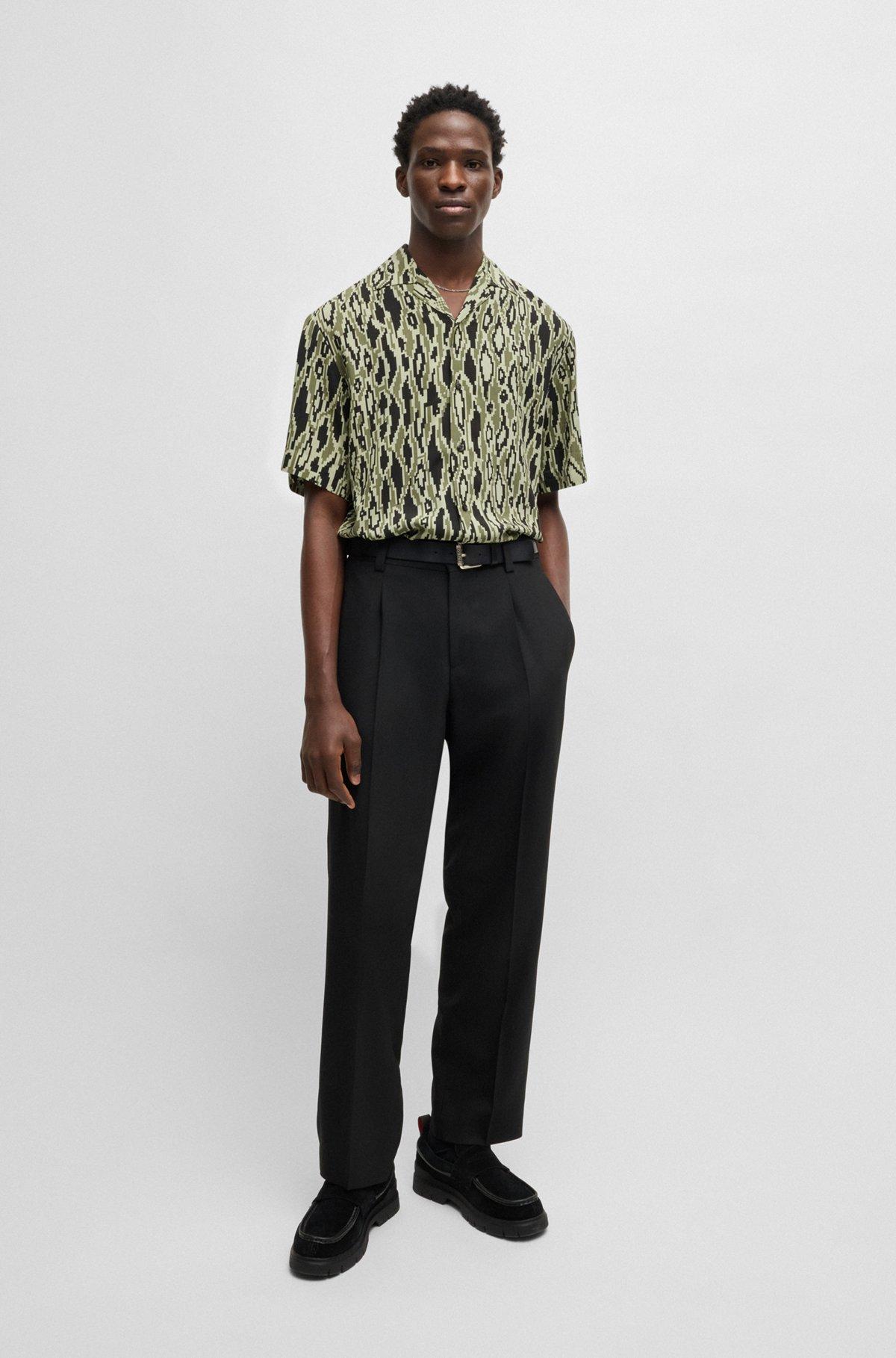 Oversize-fit shirt in python-print poplin Product Image