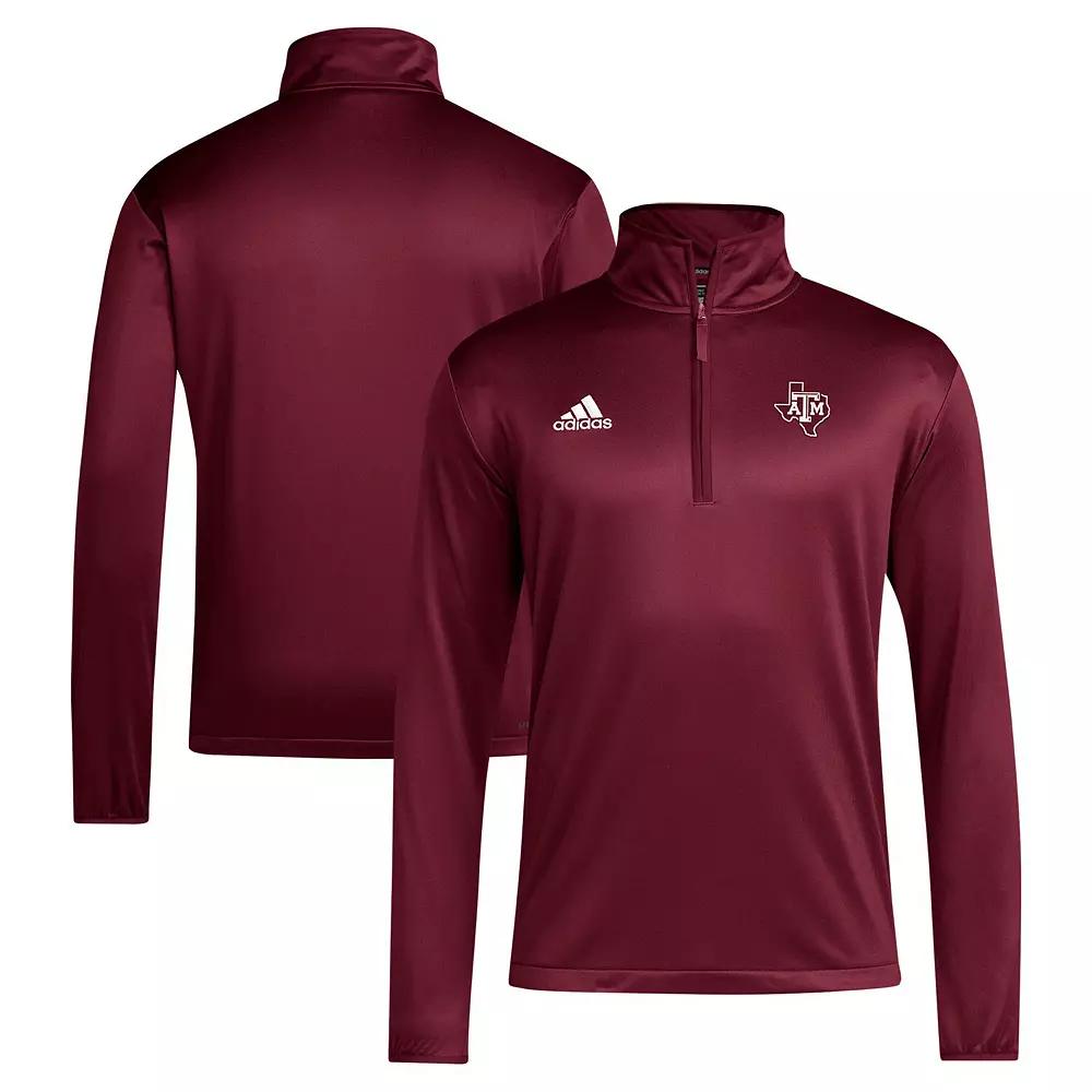 Men's adidas Maroon Texas A&M Aggies 2024 Coaches Sideline Quarter-Zip Top,  Product Image