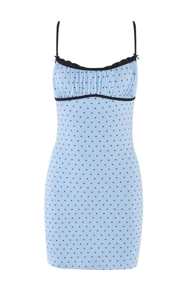 MILA SLIP DRESS - BLUE Product Image