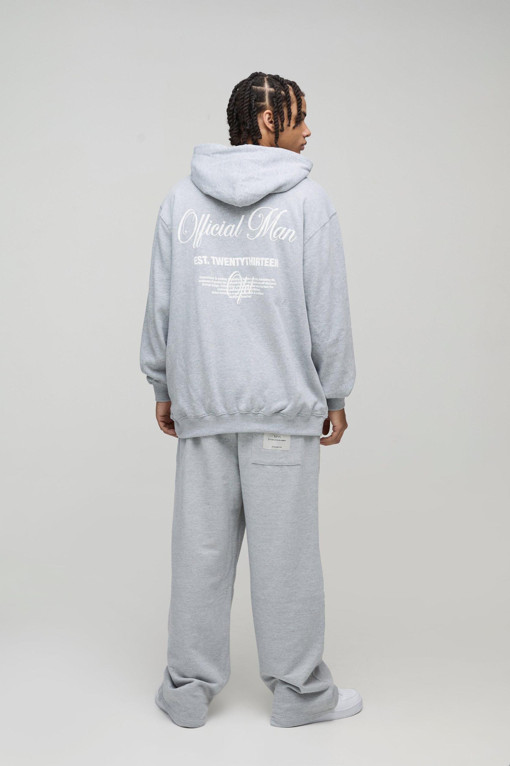Oversized Official MAN Print Hoodie | boohooMAN USA Product Image