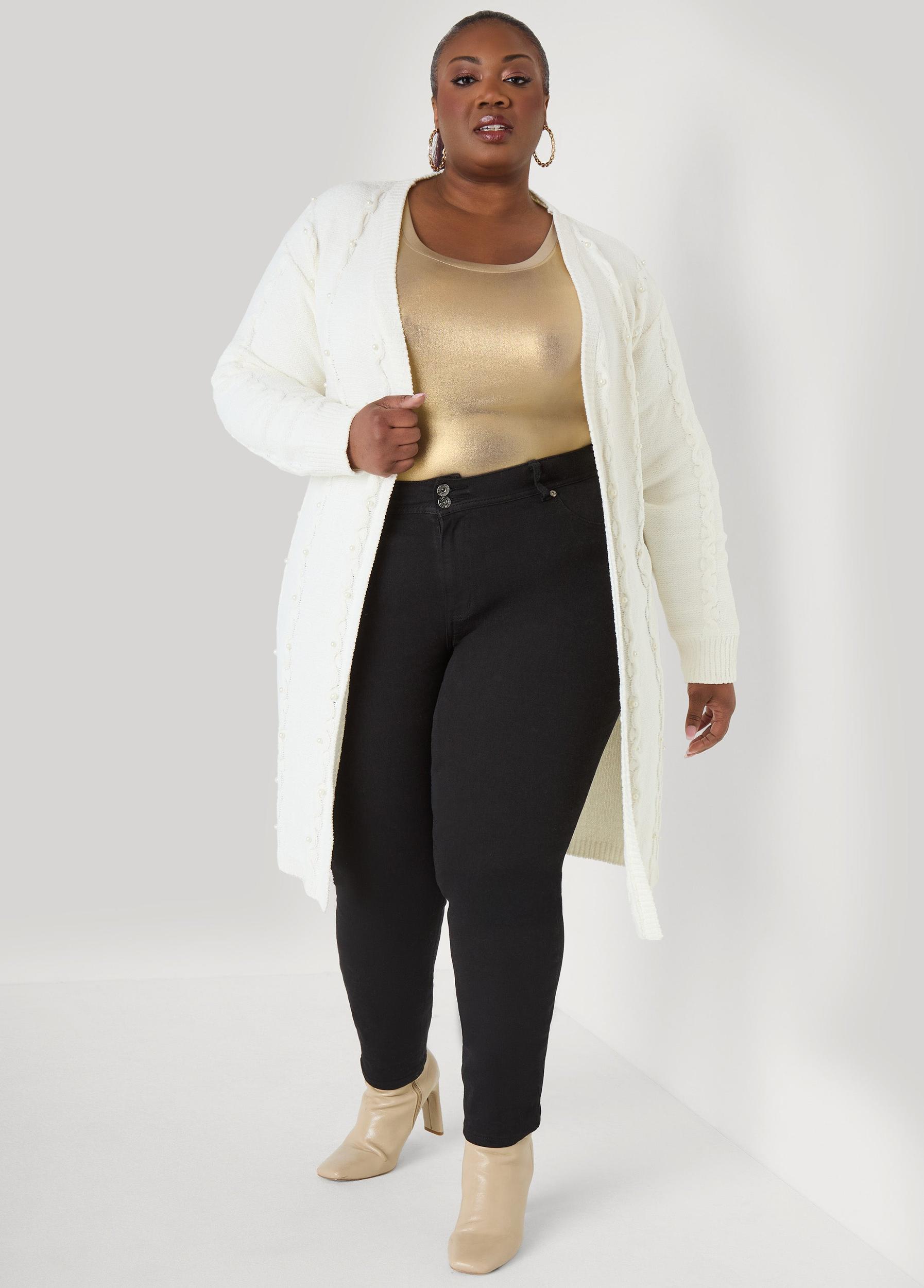 Faux Pearl Chenille Cardigan Product Image