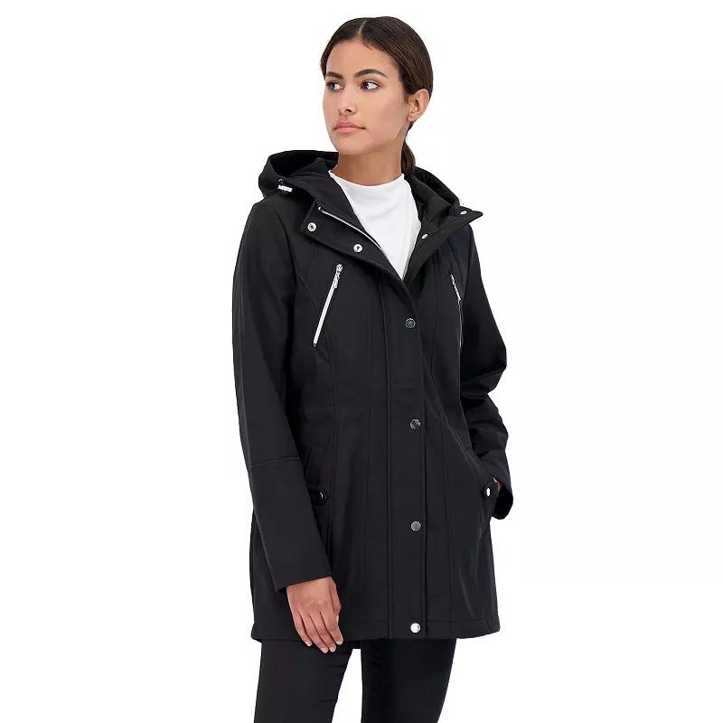 Women's Sebby Collection Hood Water-Resistant Anorak Jacket,  Product Image
