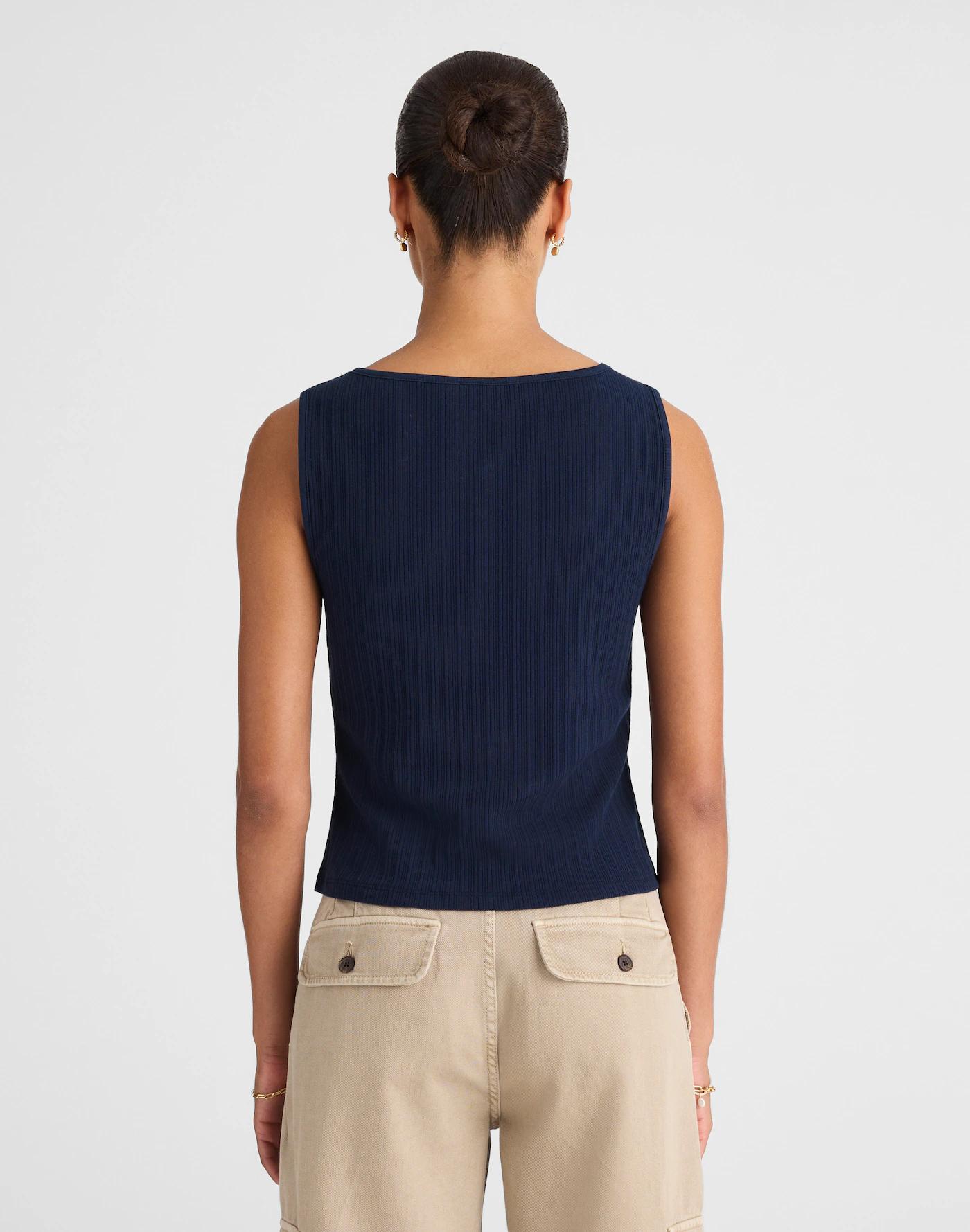 Ribbed Crewneck Vest Tank Product Image