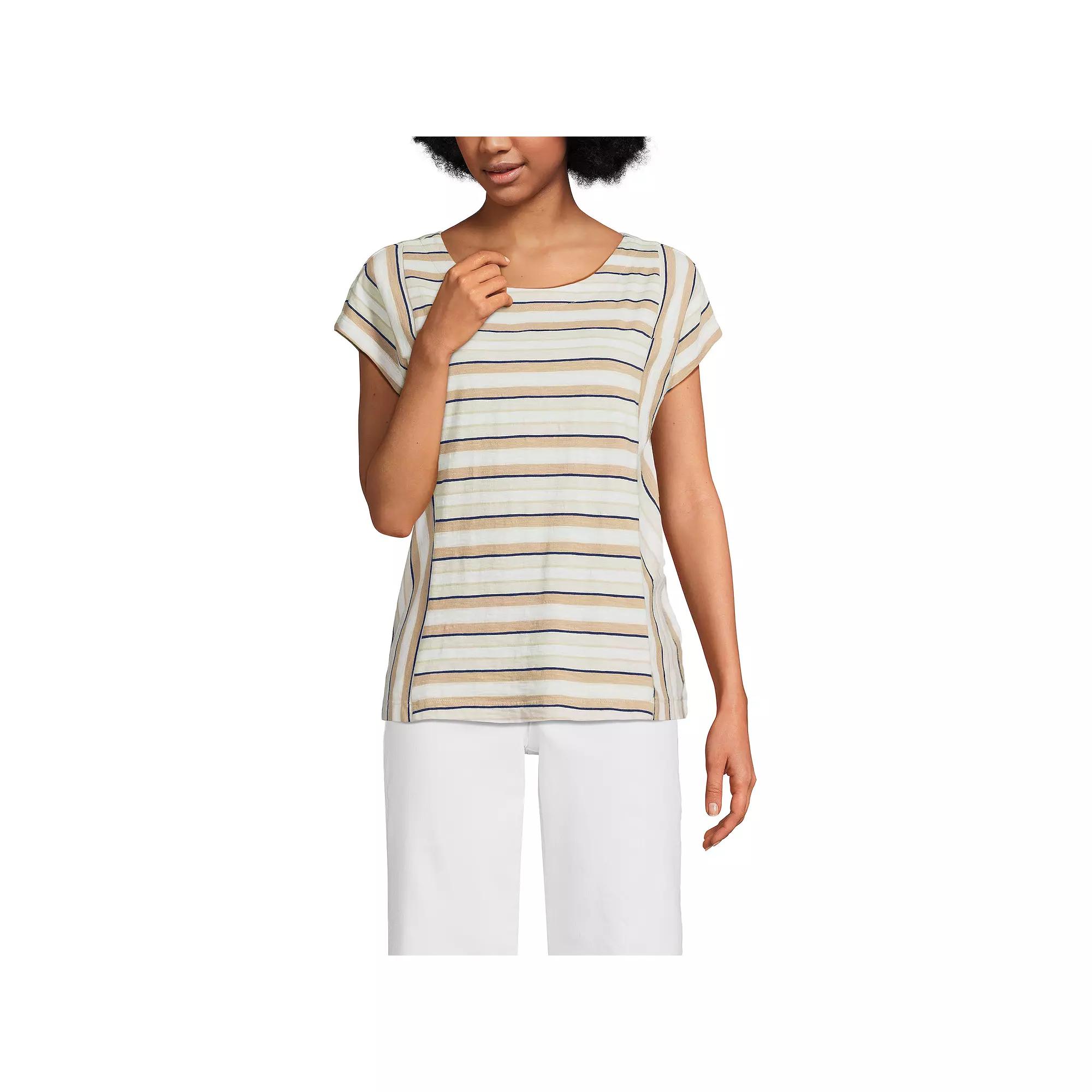 Women's Lands' End Slub Tee,  Product Image