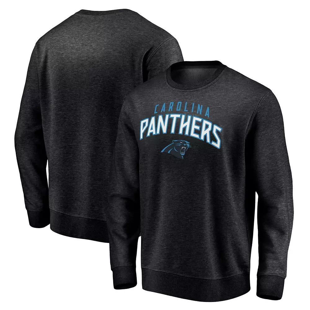Men's Fanatics Black Carolina Panthers Game Time Arch Pullover Sweatshirt, Size: Small Product Image