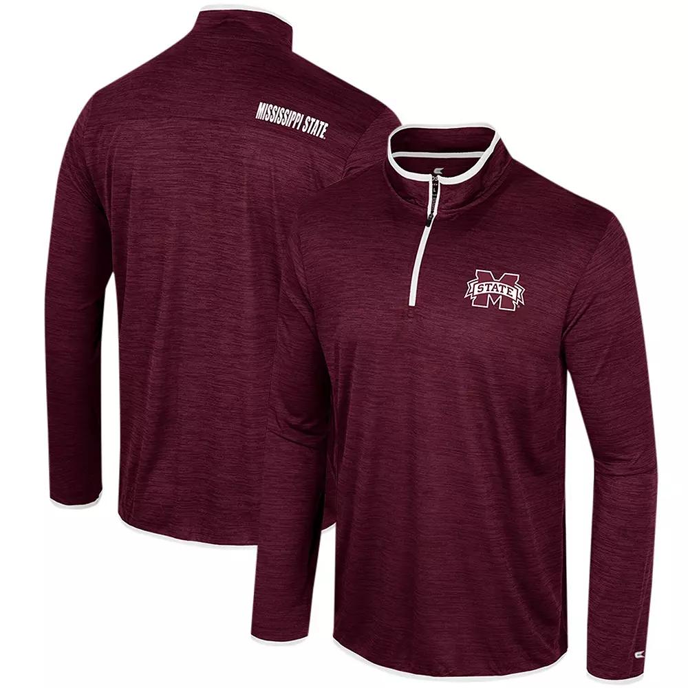 Men's Colosseum Maroon Mississippi State Bulldogs Wright Quarter-Zip Windshirt, Size: Large, Mst Red Product Image