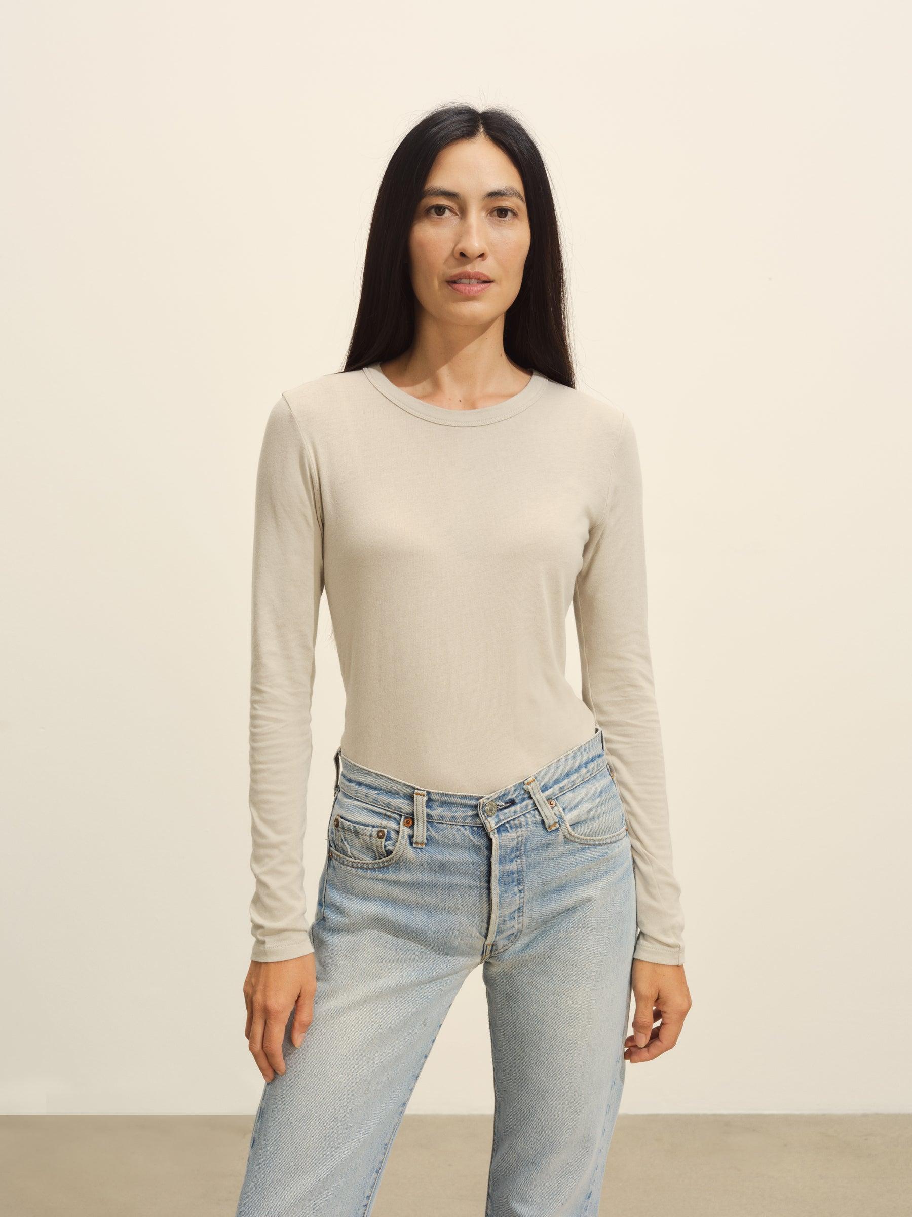 Sand Drift Cloud Jersey L/S Slim Crew Product Image