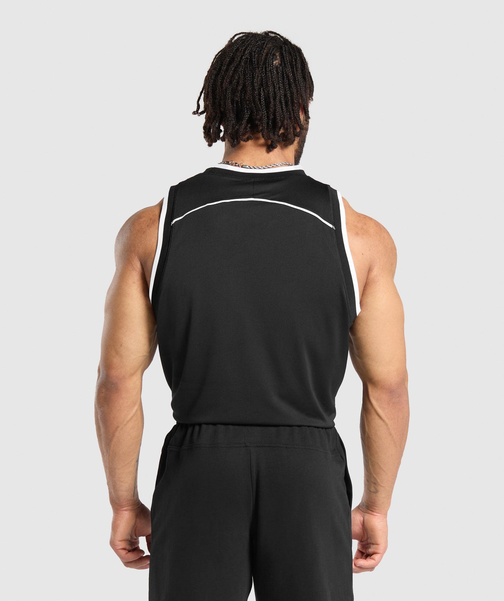 Gymshark Mesh Tank - Black Male Product Image