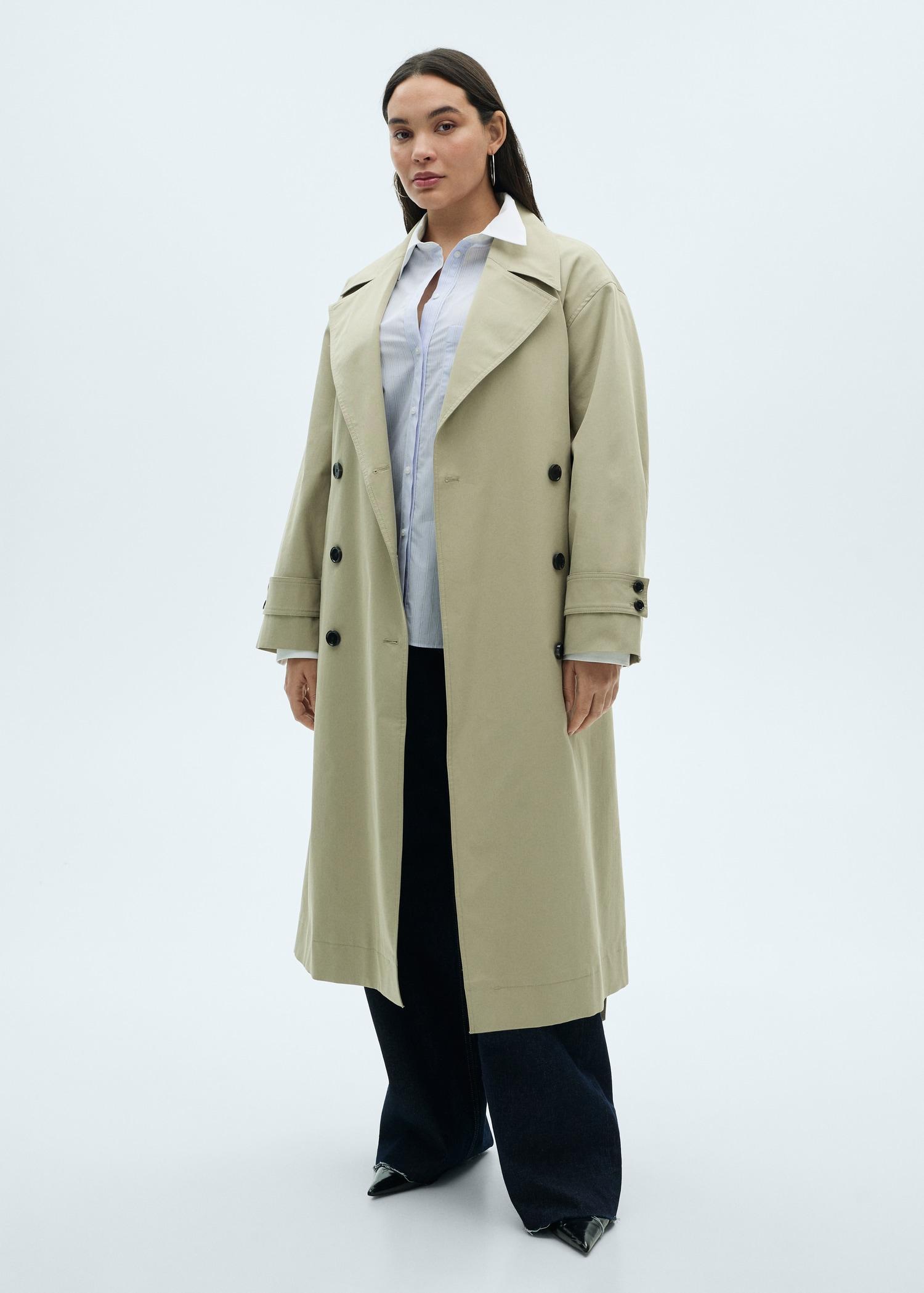 Cotton-blend combined shirt - Women | MANGO USA Product Image