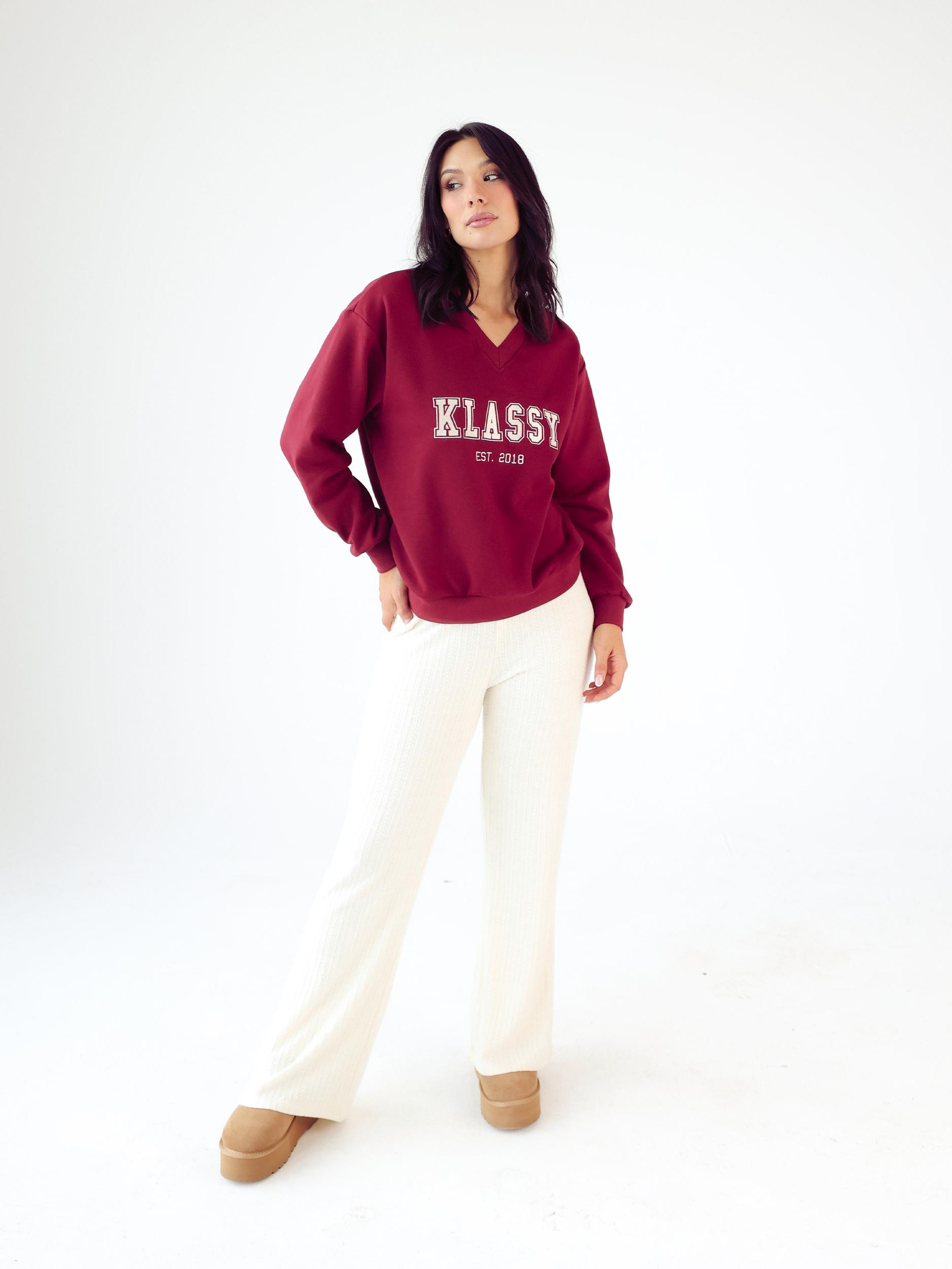 Klassy Varsity Sweater Product Image