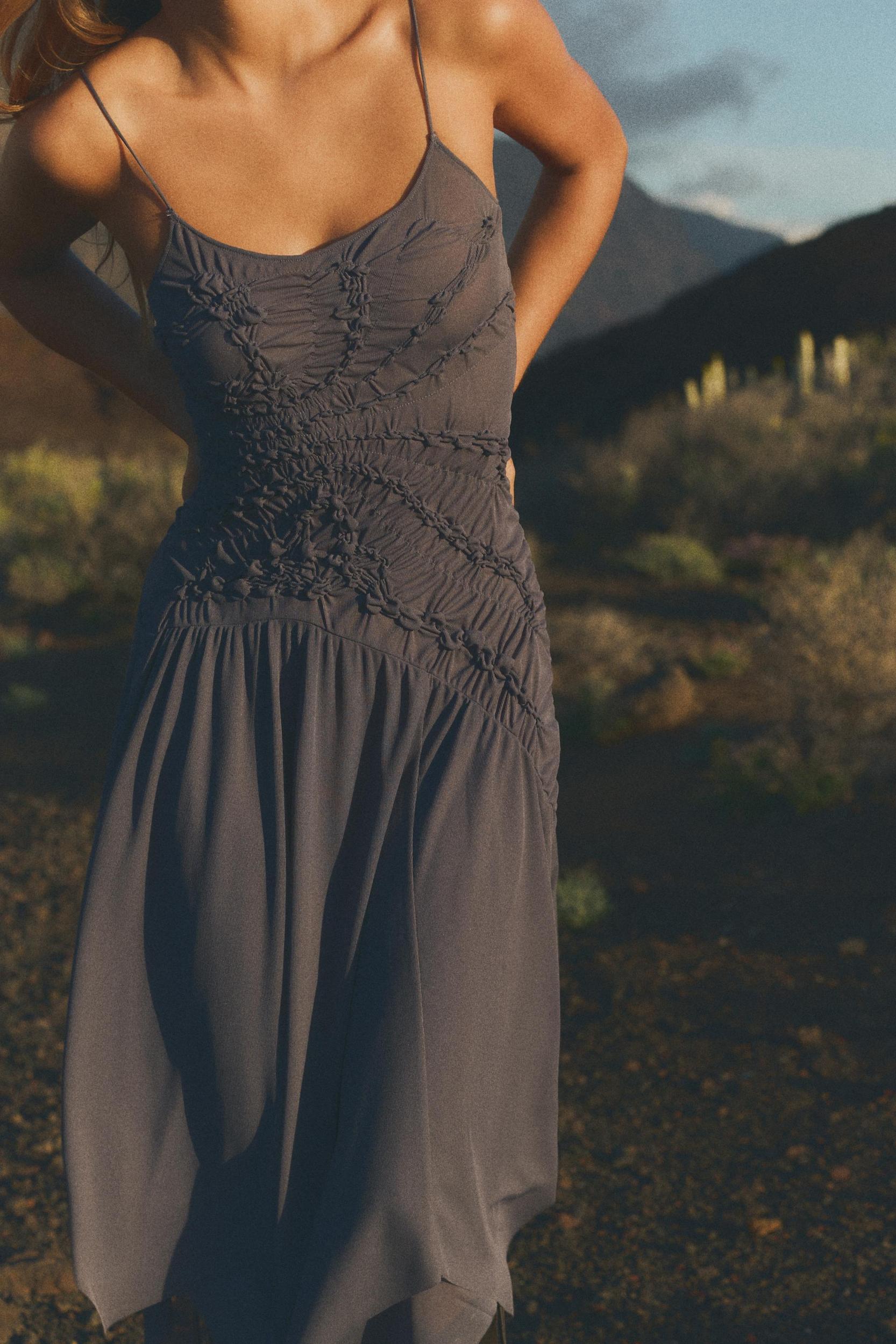 ASYMMETRICAL DRESS WITH RUCHING Product Image