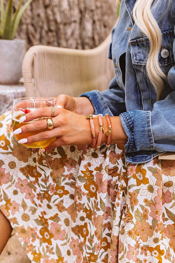 With Me Forever Marble Bracelet In Blooming Dahlia Product Image