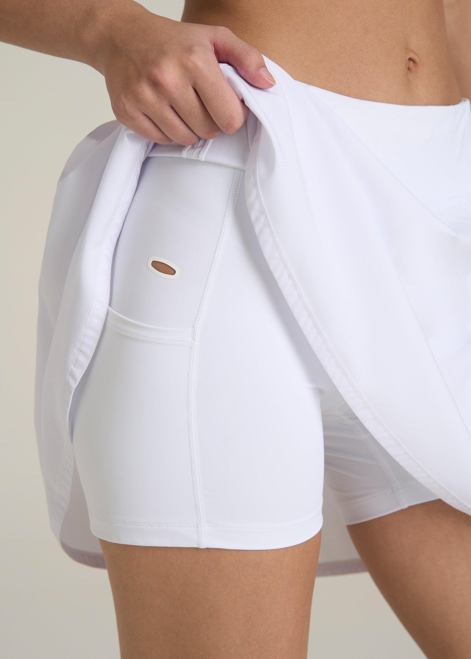 Athletic Skort for Tall Women in Bright White Female Product Image