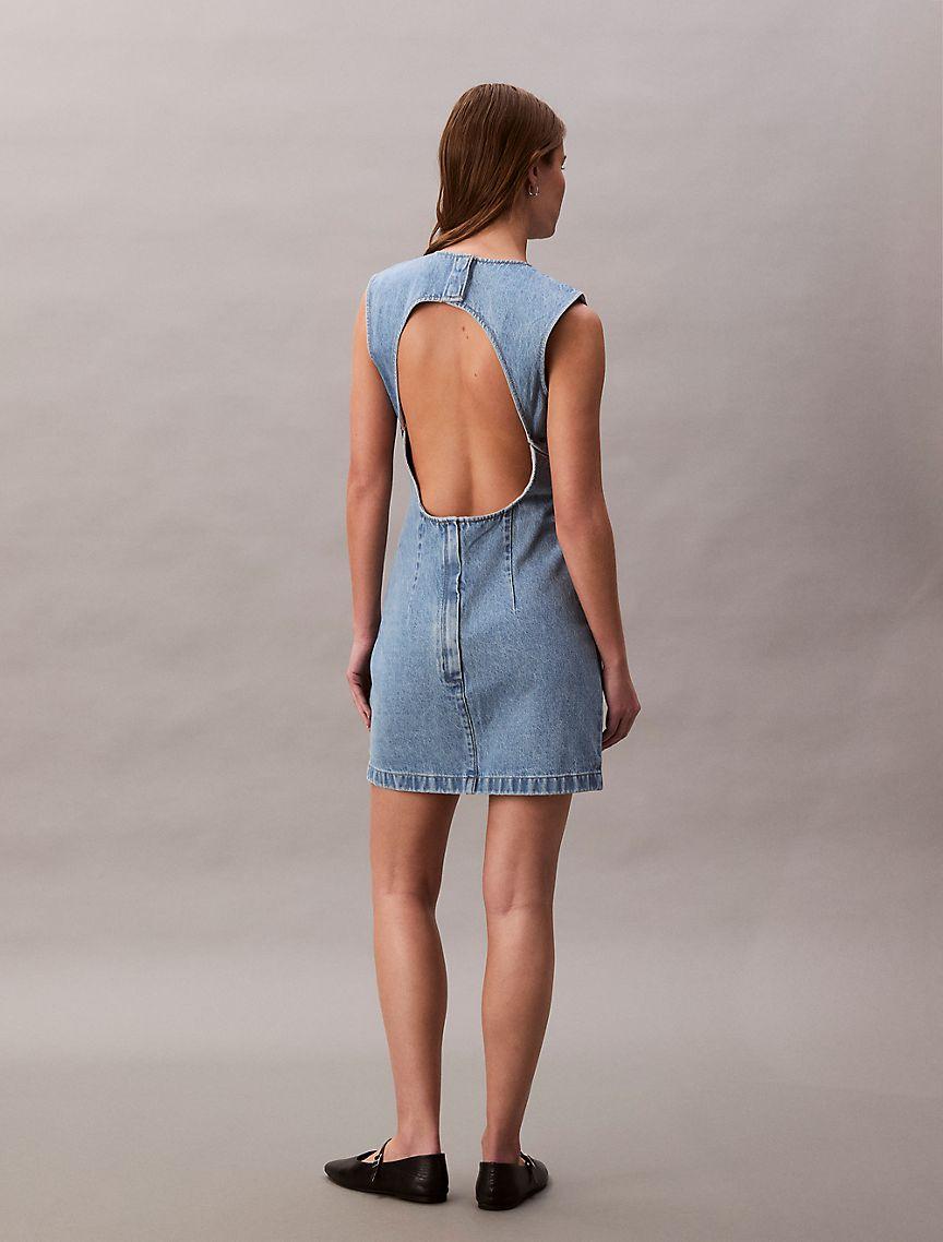 Denim Cap Sleeve Mini Dress Product Image