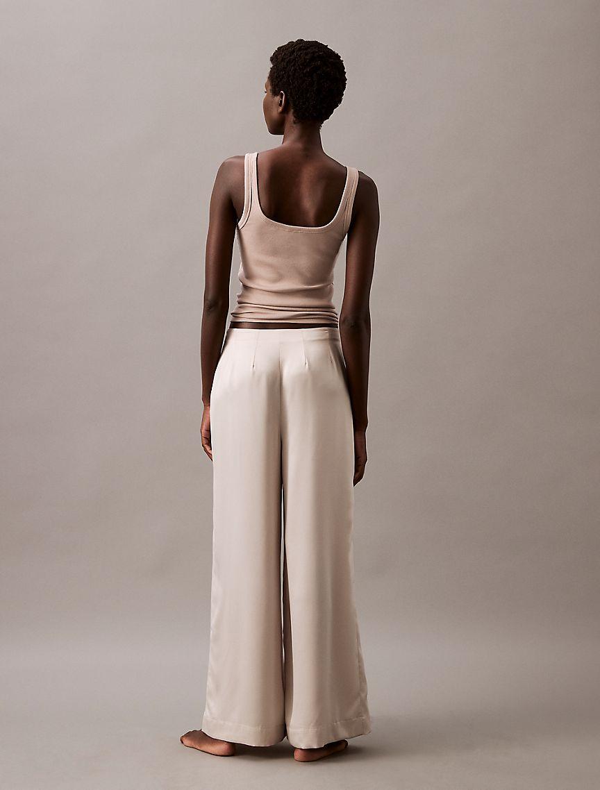 Satin Wide Leg Sleep Pants Product Image