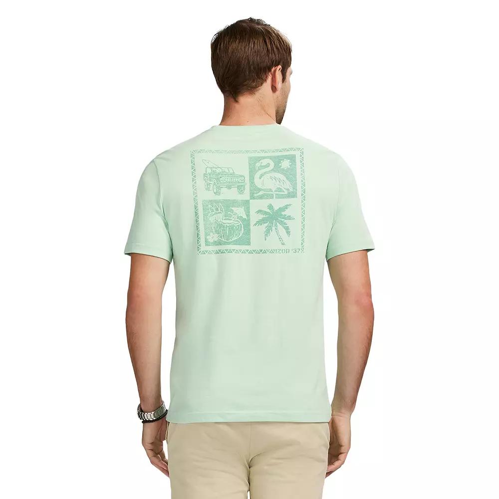 Men's IZOD Saltwater Soft Wash Short Sleeve Graphic Tee, Size: Medium, Blue Vibe Product Image