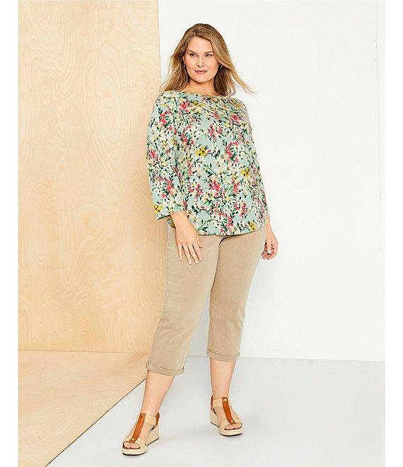 Westbound Plus Size the HIGH RISE fit Crop Pull-On Pants Product Image
