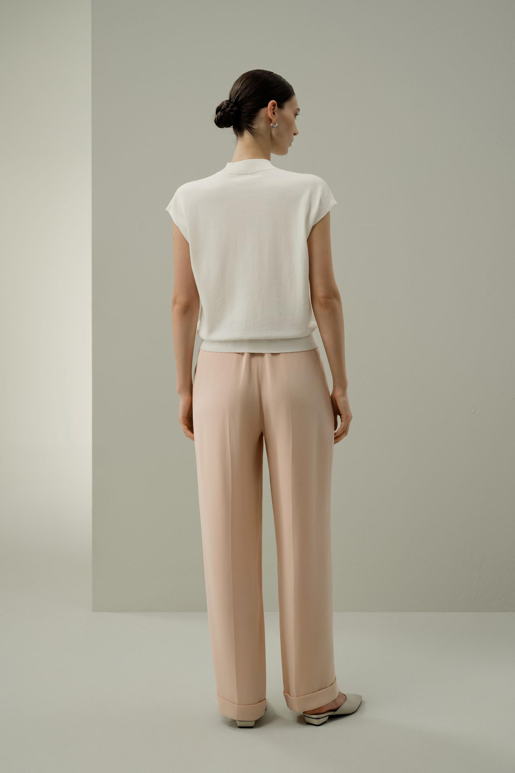 Mockneck Silk Cotton Blend Top Product Image