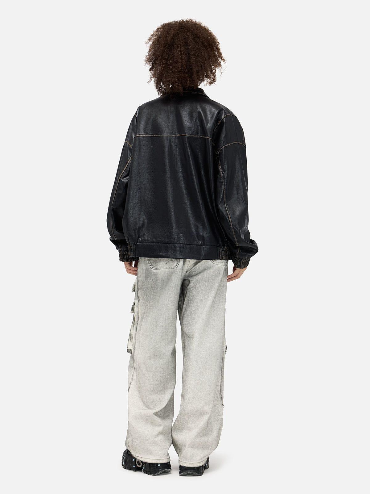 Aelfric Eden Faux Leather Cropped Jacket Product Image