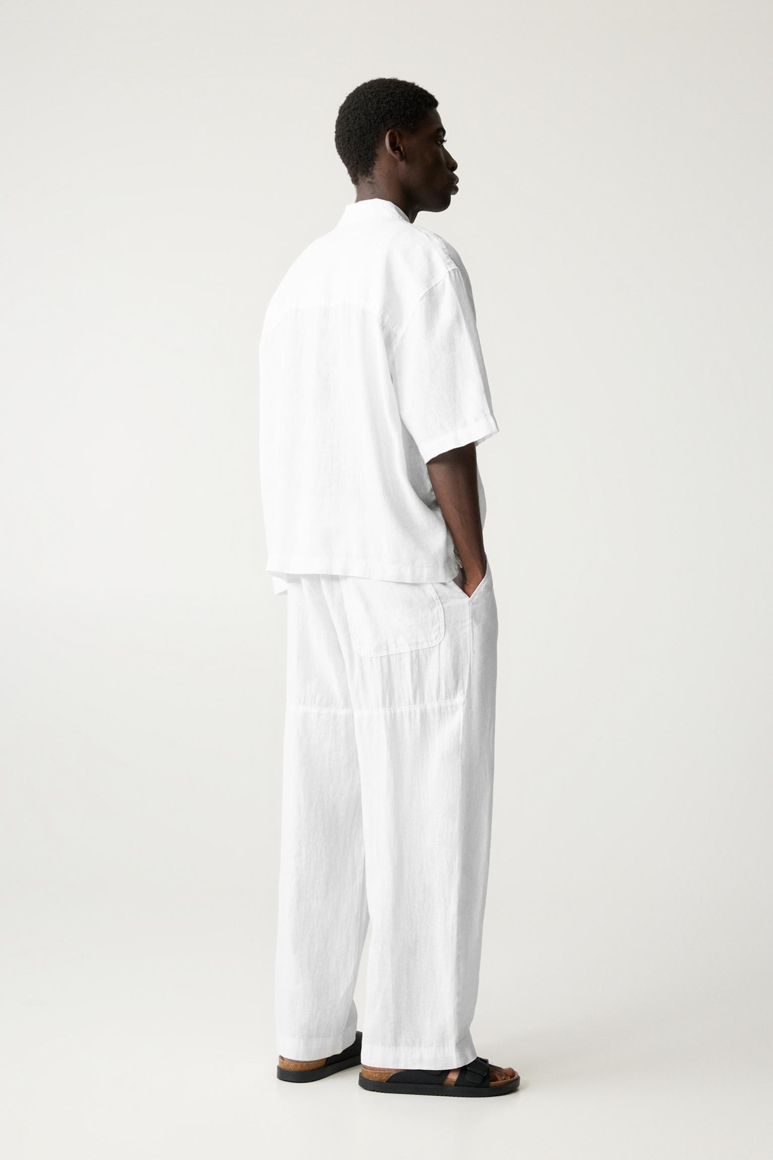 100% linen boxy shirt Product Image