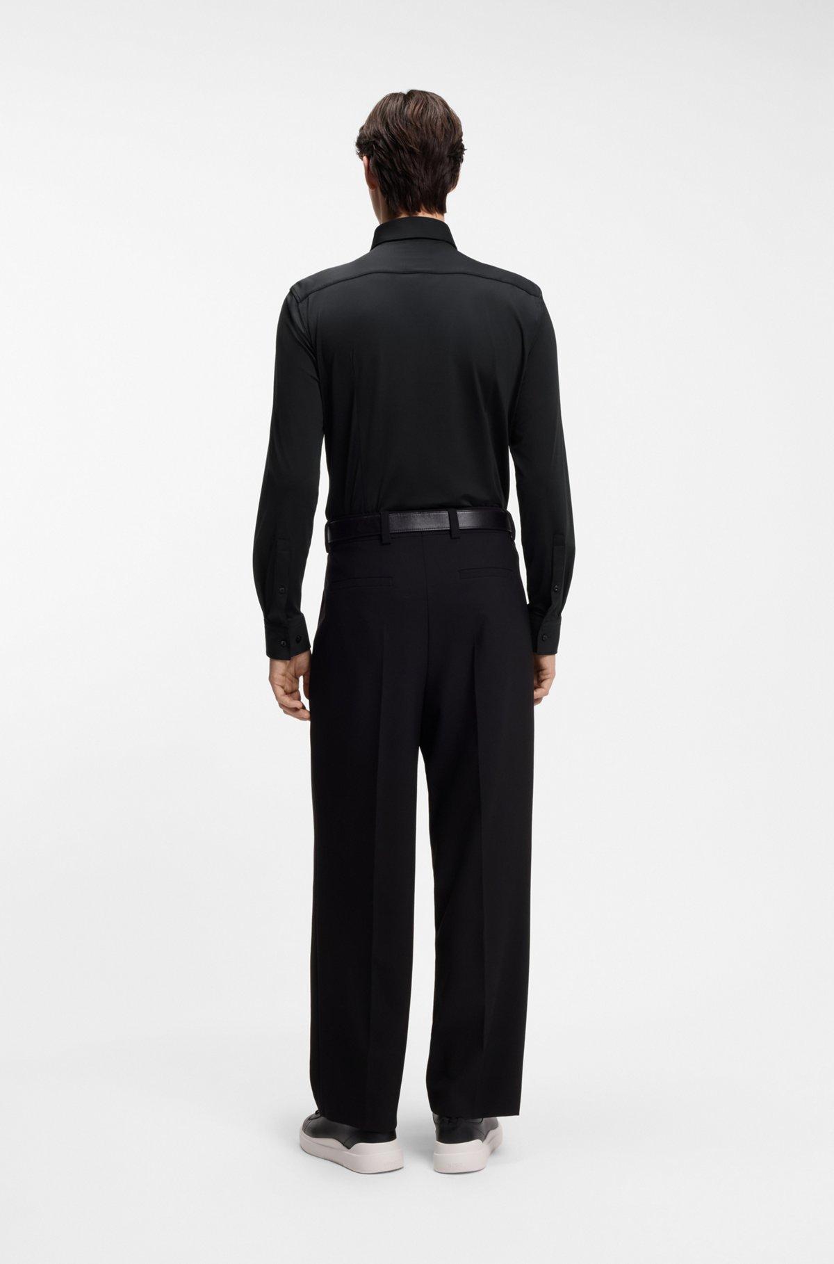 Slim-fit shirt in performance-stretch jersey Product Image